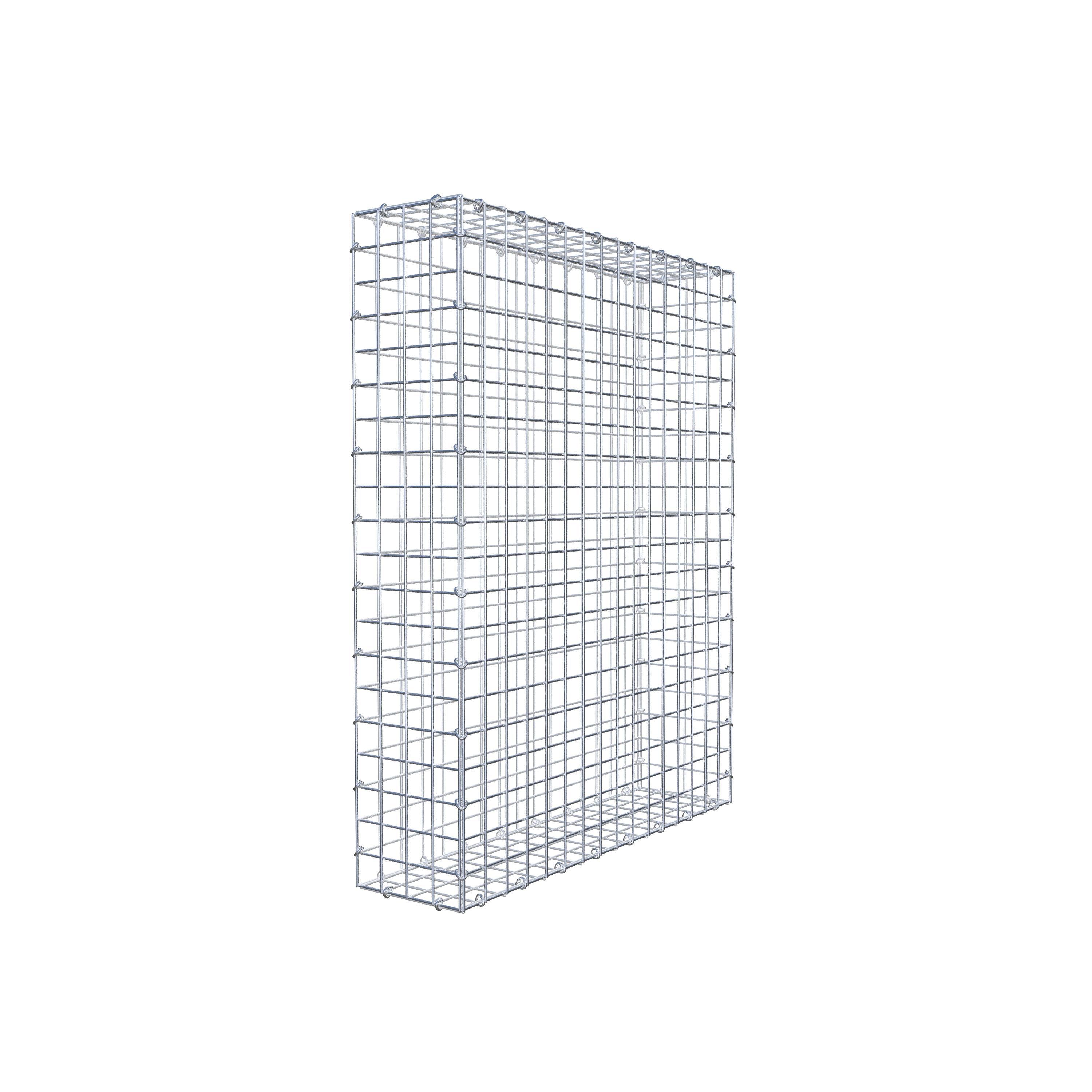 Gabion 100 cm x 80 cm x 20 cm (L x H x D), maskstorlek 5 cm x 5 cm, C-ring