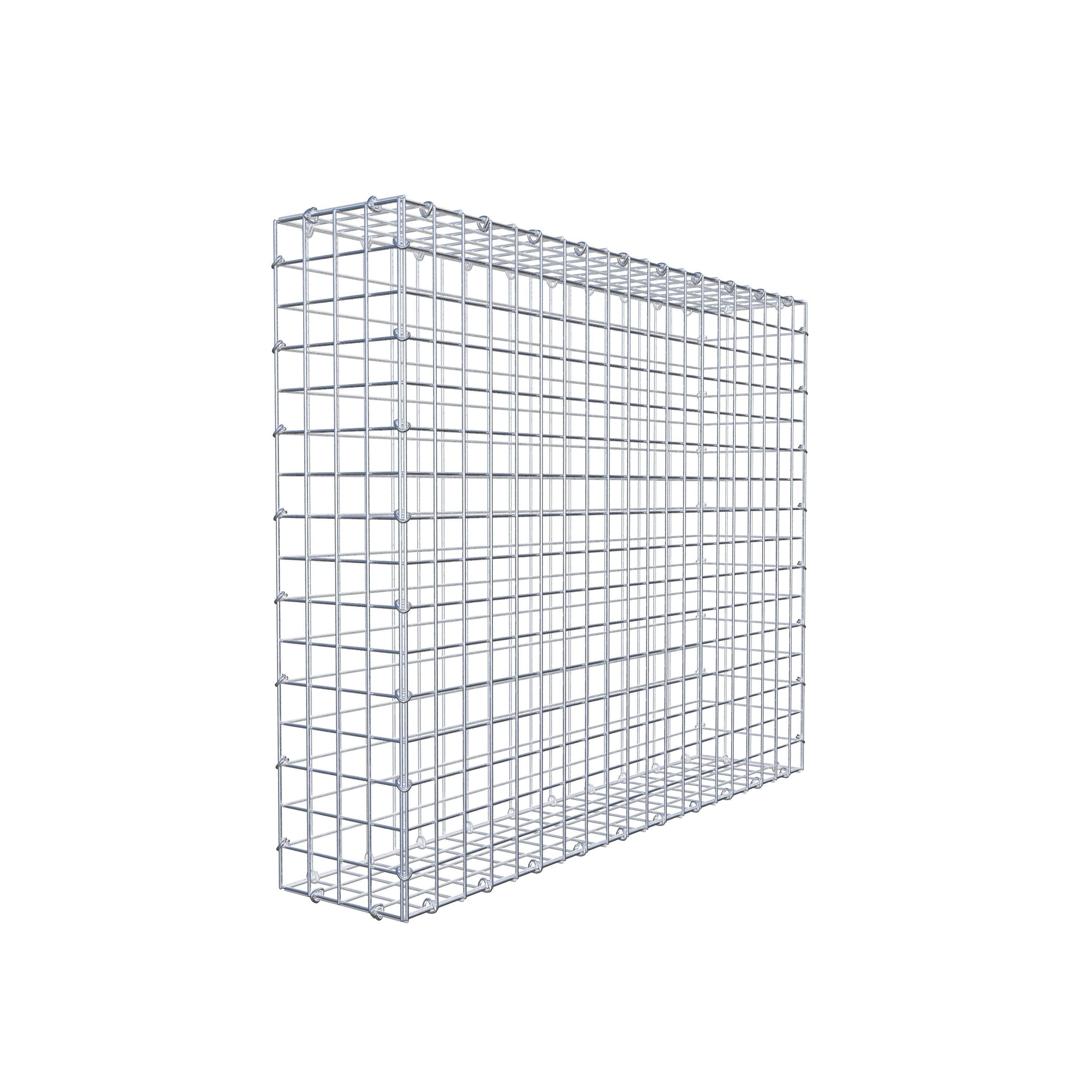 Gabion 100 cm x 80 cm x 20 cm (L x H x D), maskstorlek 5 cm x 5 cm, C-ring