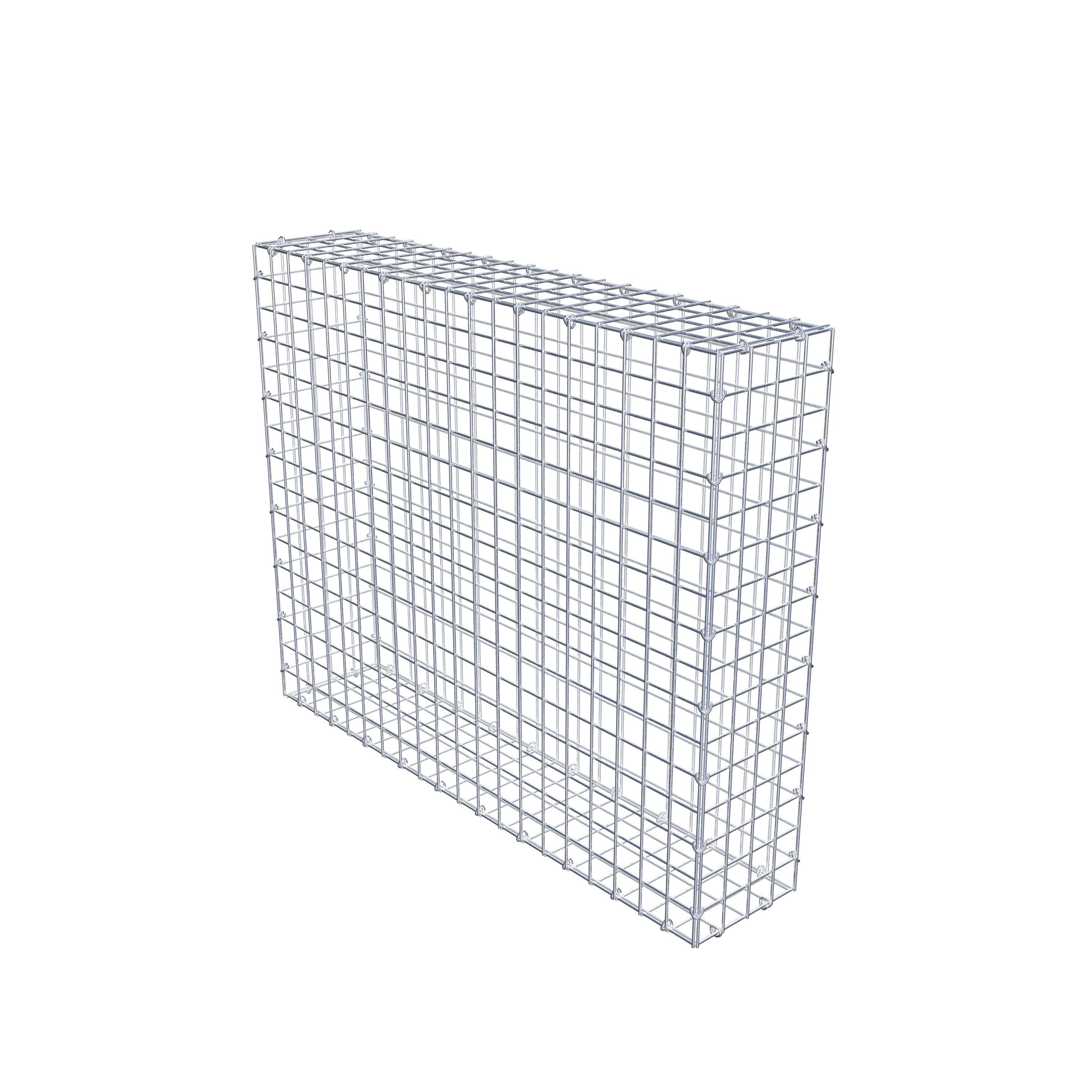 Gabion 100 cm x 80 cm x 20 cm (L x H x D), maskstorlek 5 cm x 5 cm, C-ring