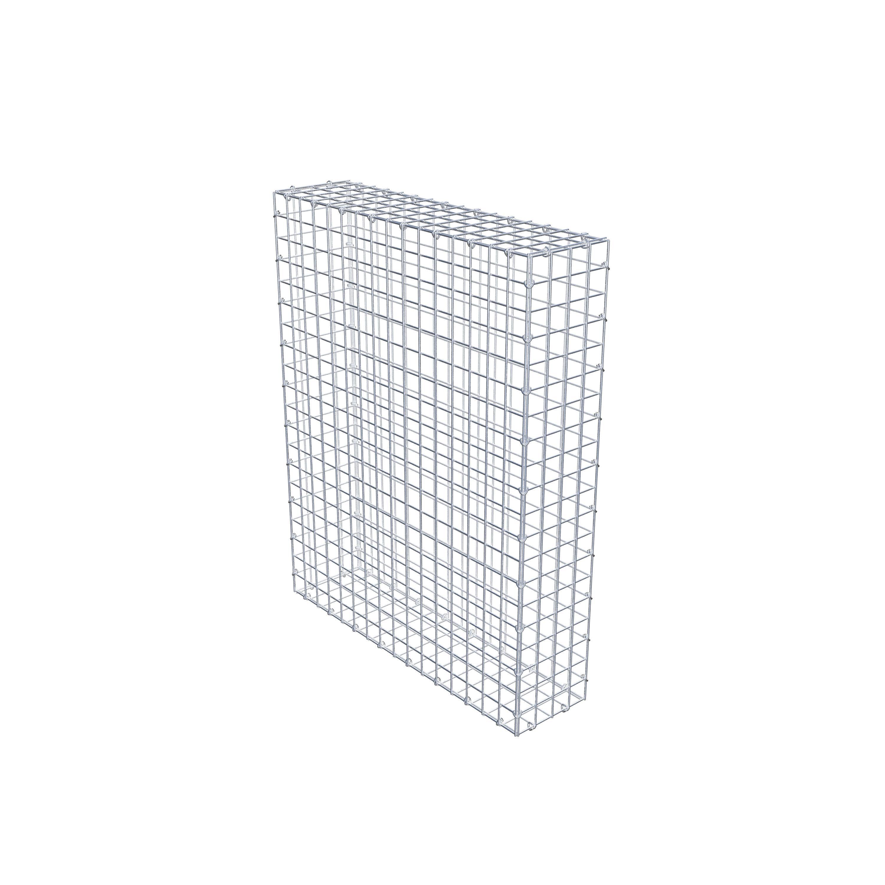 Gabion 100 cm x 80 cm x 20 cm (L x H x D), maskstorlek 5 cm x 5 cm, C-ring