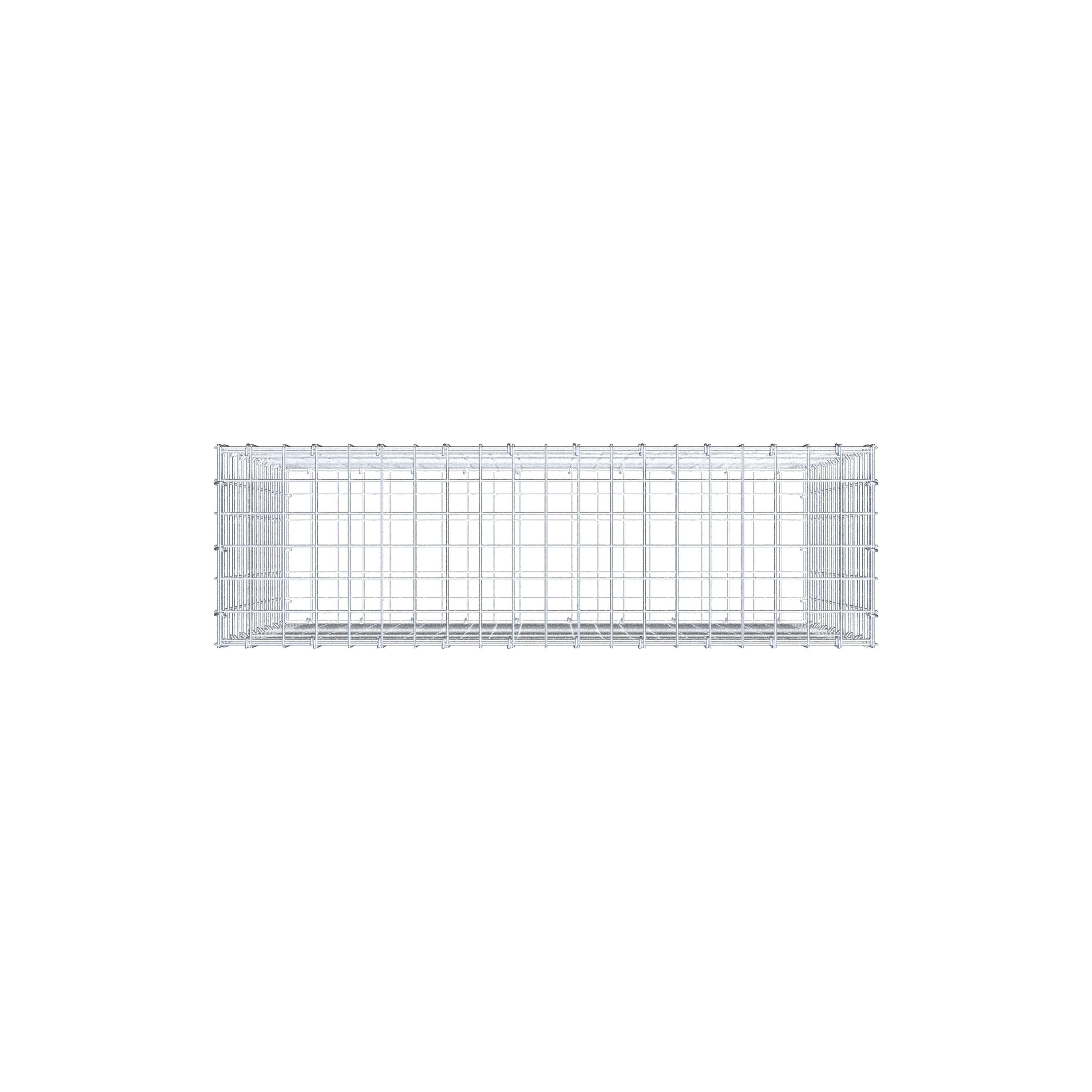 Gabion 100 cm x 80 cm x 30 cm (L x H x D), maskstorlek 5 cm x 5 cm, C-ring