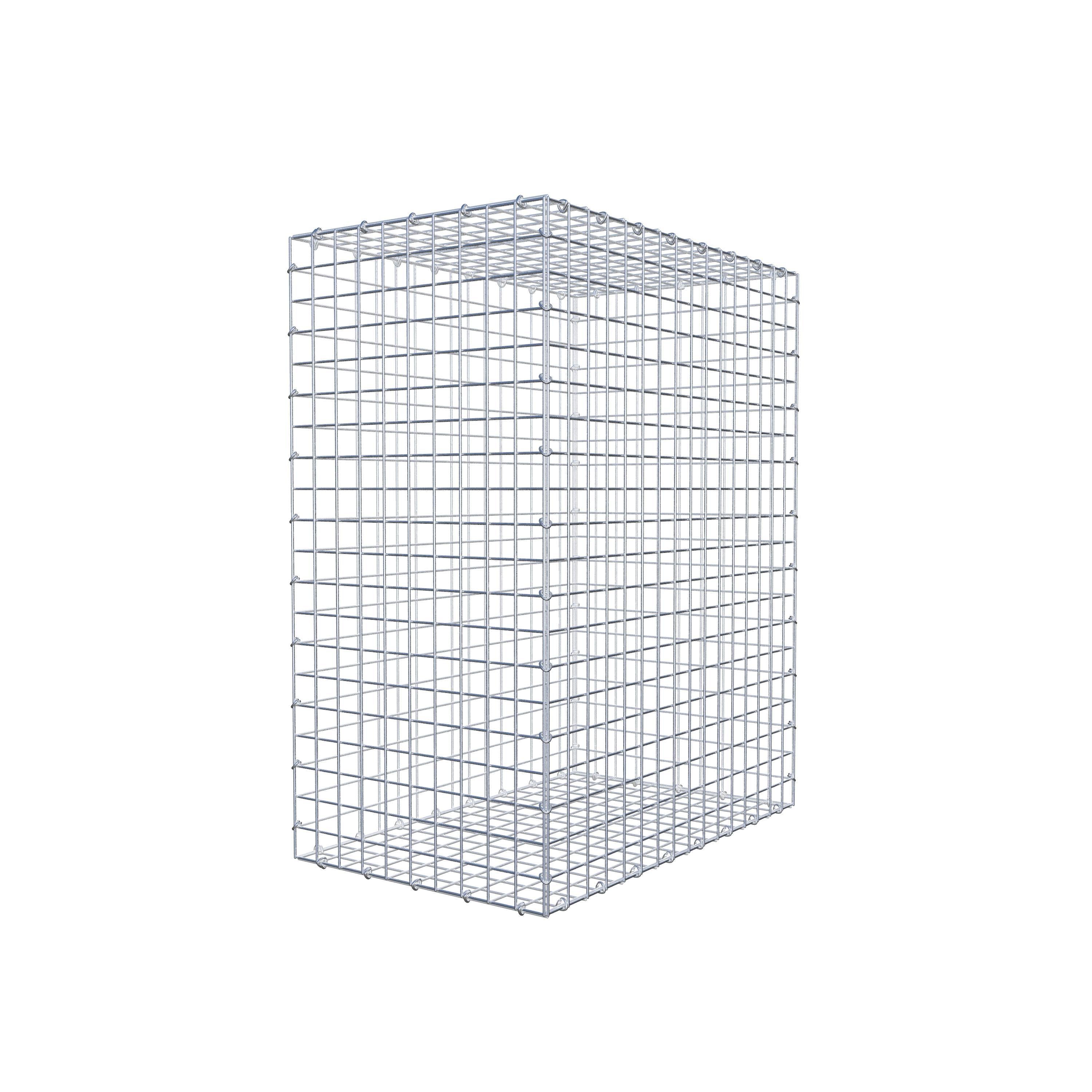 Gabion 100 cm x 80 cm x 50 cm (L x H x D), maskstorlek 5 cm x 5 cm, C-ring