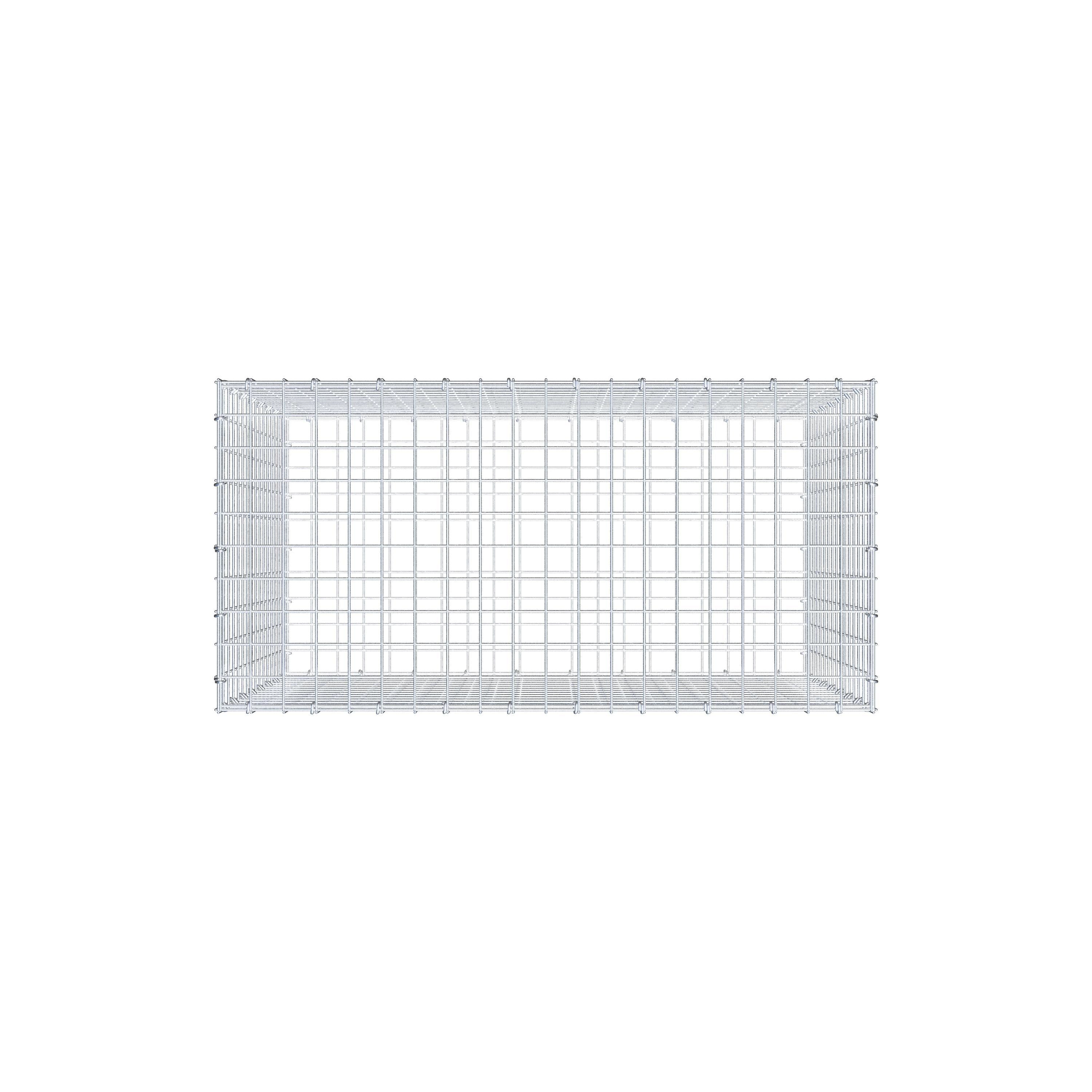 Gabion 100 cm x 80 cm x 50 cm (L x H x D), maskstorlek 5 cm x 5 cm, C-ring