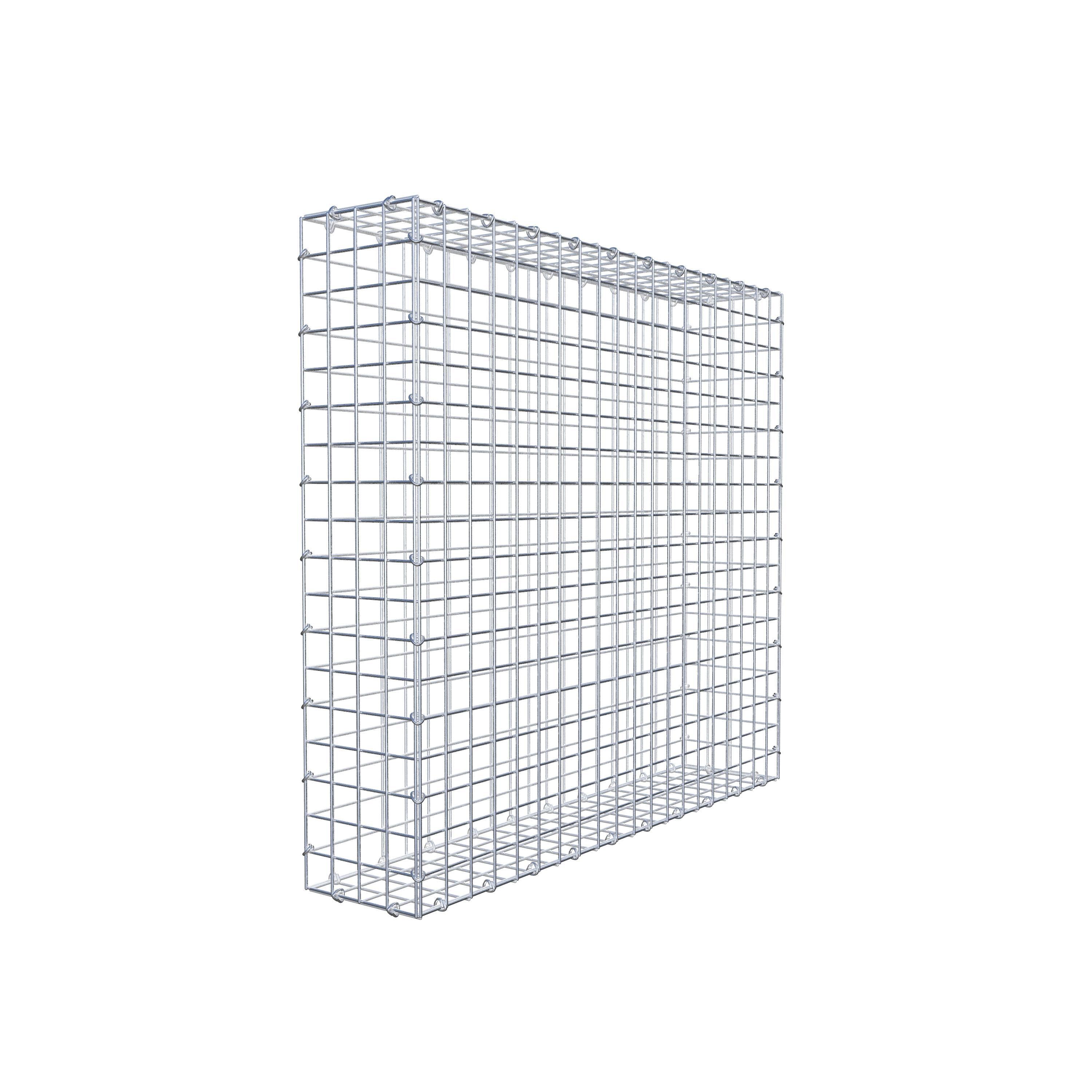 Gabion 100 cm x 90 cm x 20 cm (L x H x D), maskstorlek 5 cm x 5 cm, C-ring