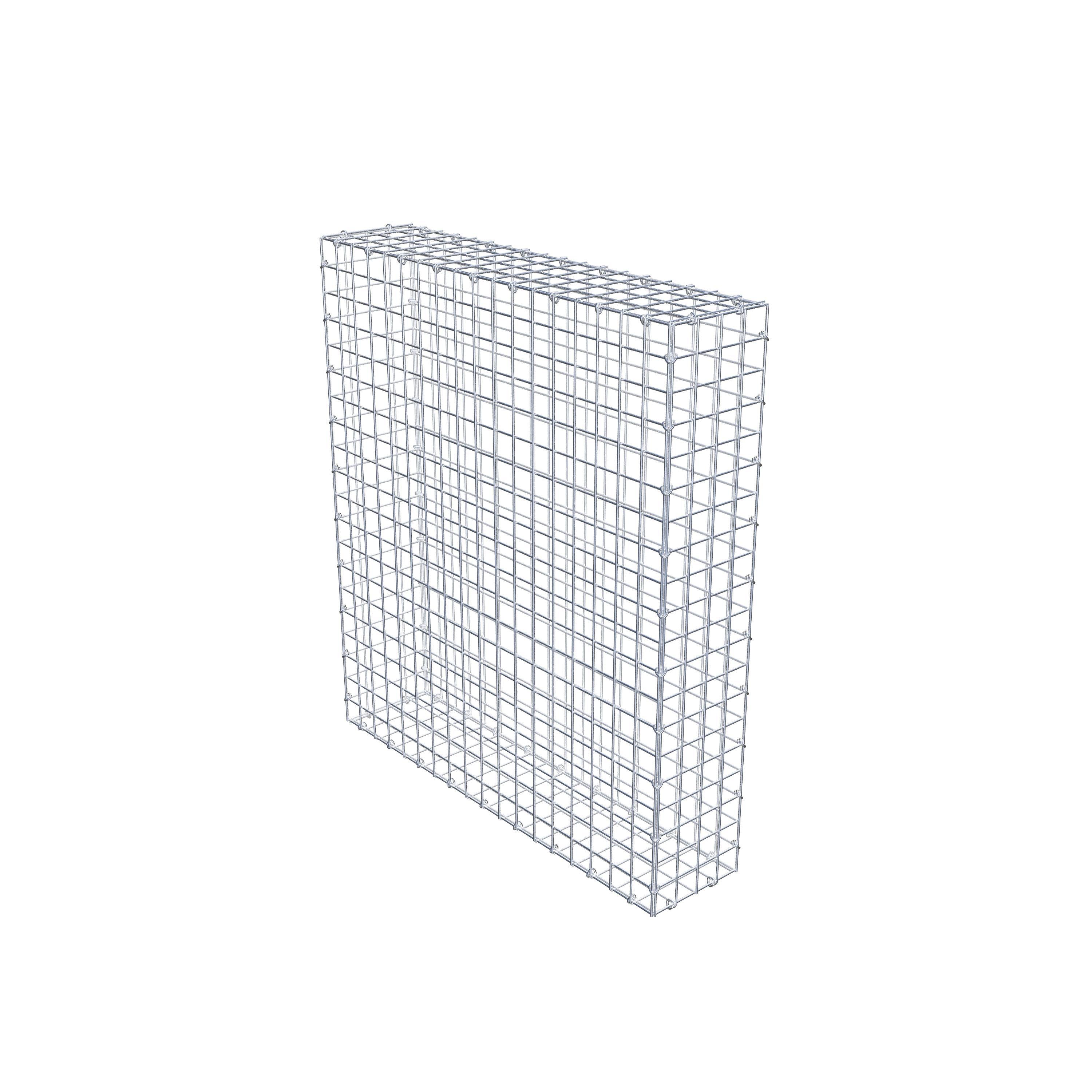 Gabion 100 cm x 90 cm x 20 cm (L x H x D), maskstorlek 5 cm x 5 cm, C-ring