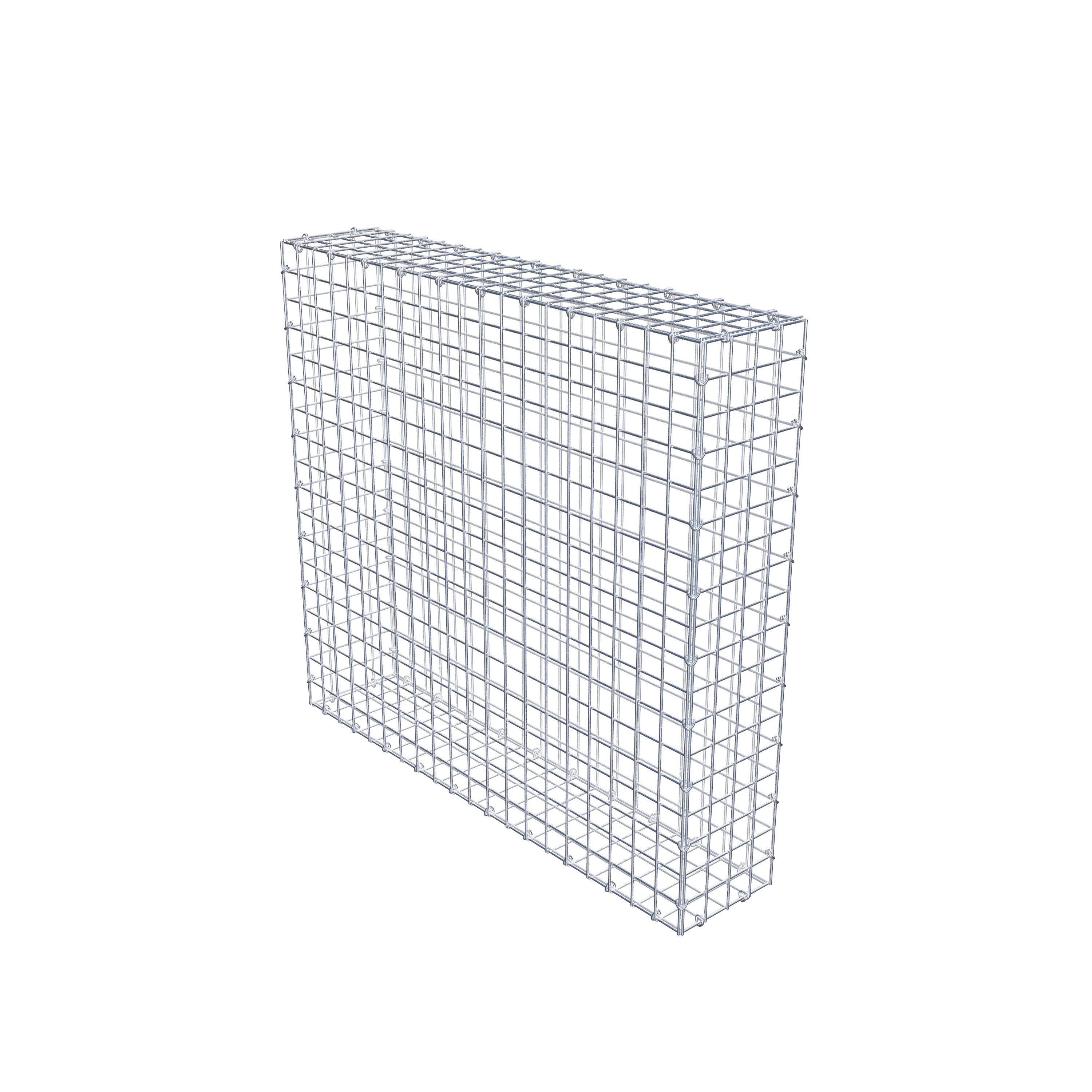 Gabion 100 cm x 90 cm x 20 cm (L x H x D), maskstorlek 5 cm x 5 cm, C-ring