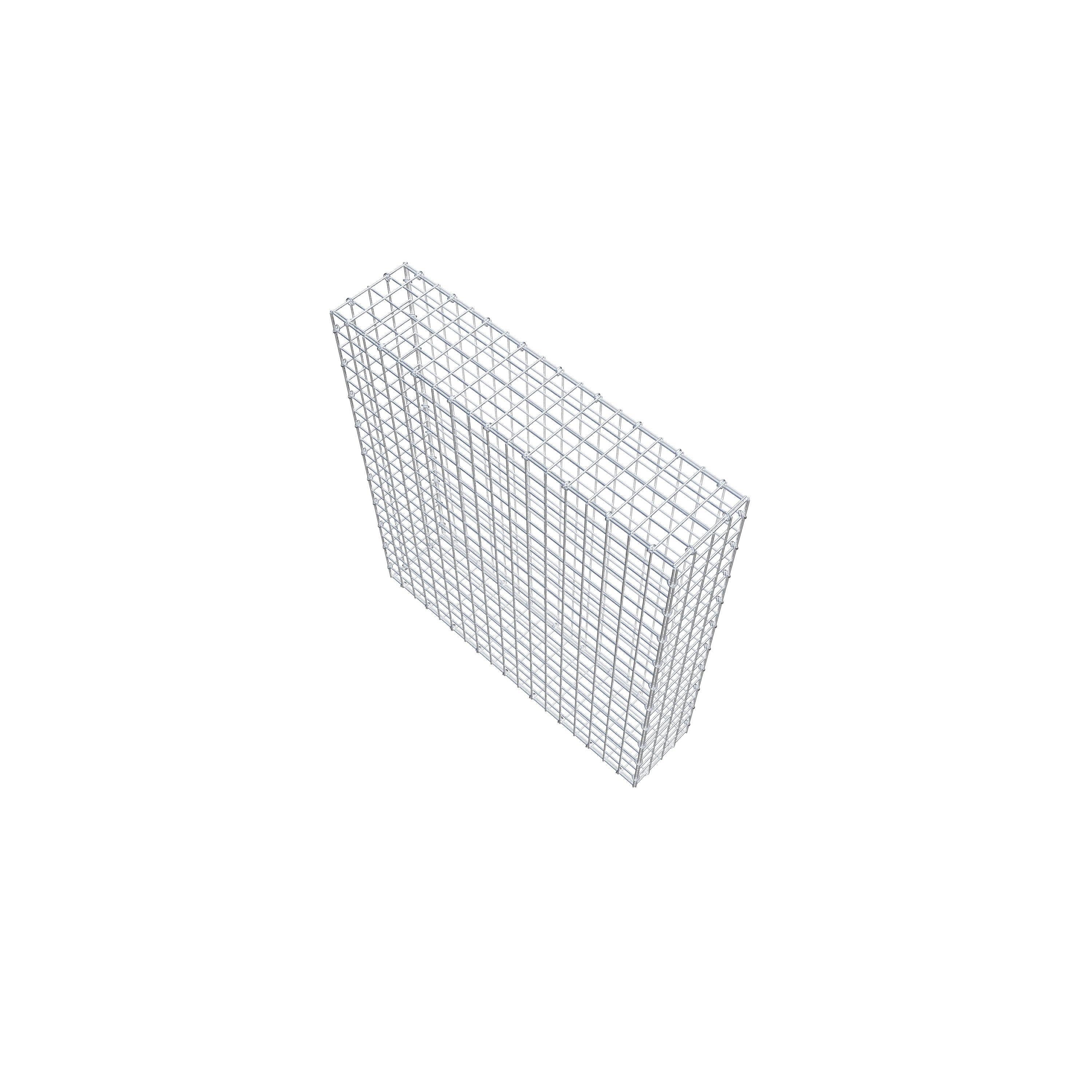 Gabion 100 cm x 90 cm x 20 cm (L x H x D), maskstorlek 5 cm x 5 cm, C-ring