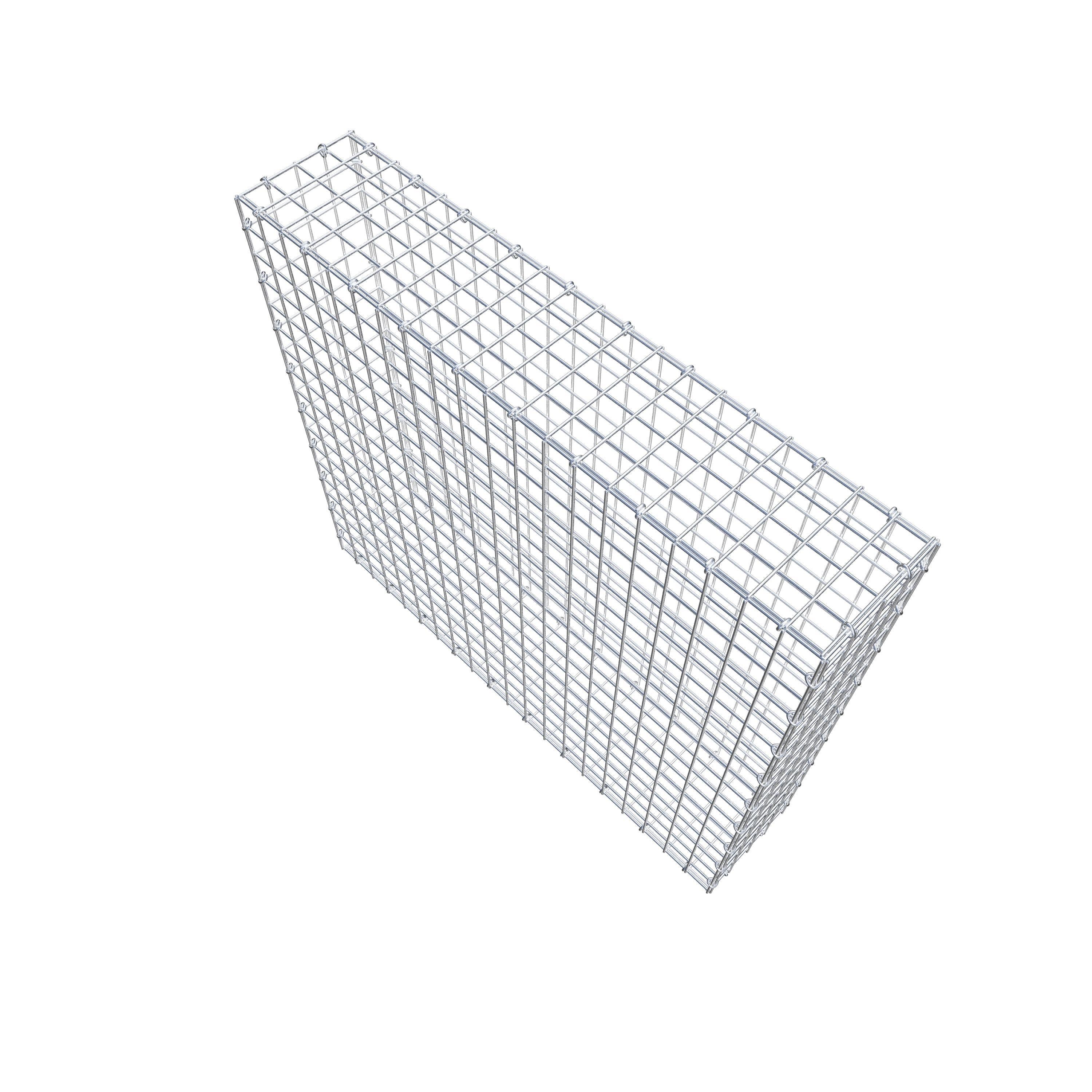 Gabion 100 cm x 90 cm x 20 cm (L x H x D), maskstorlek 5 cm x 5 cm, C-ring