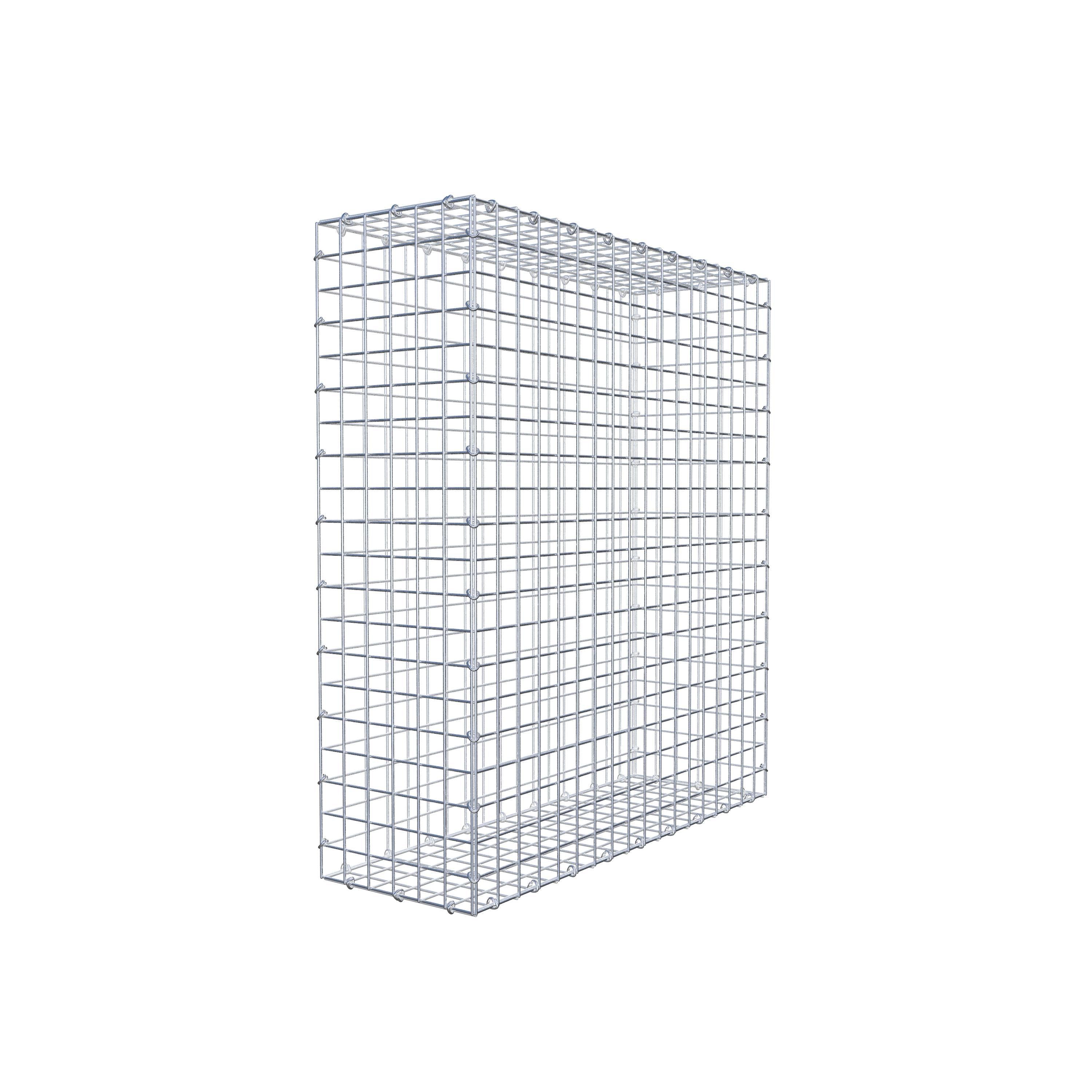 Gabion 100 cm x 90 cm x 30 cm (L x H x D), maskestørrelse 5 cm x 5 cm, C-ring