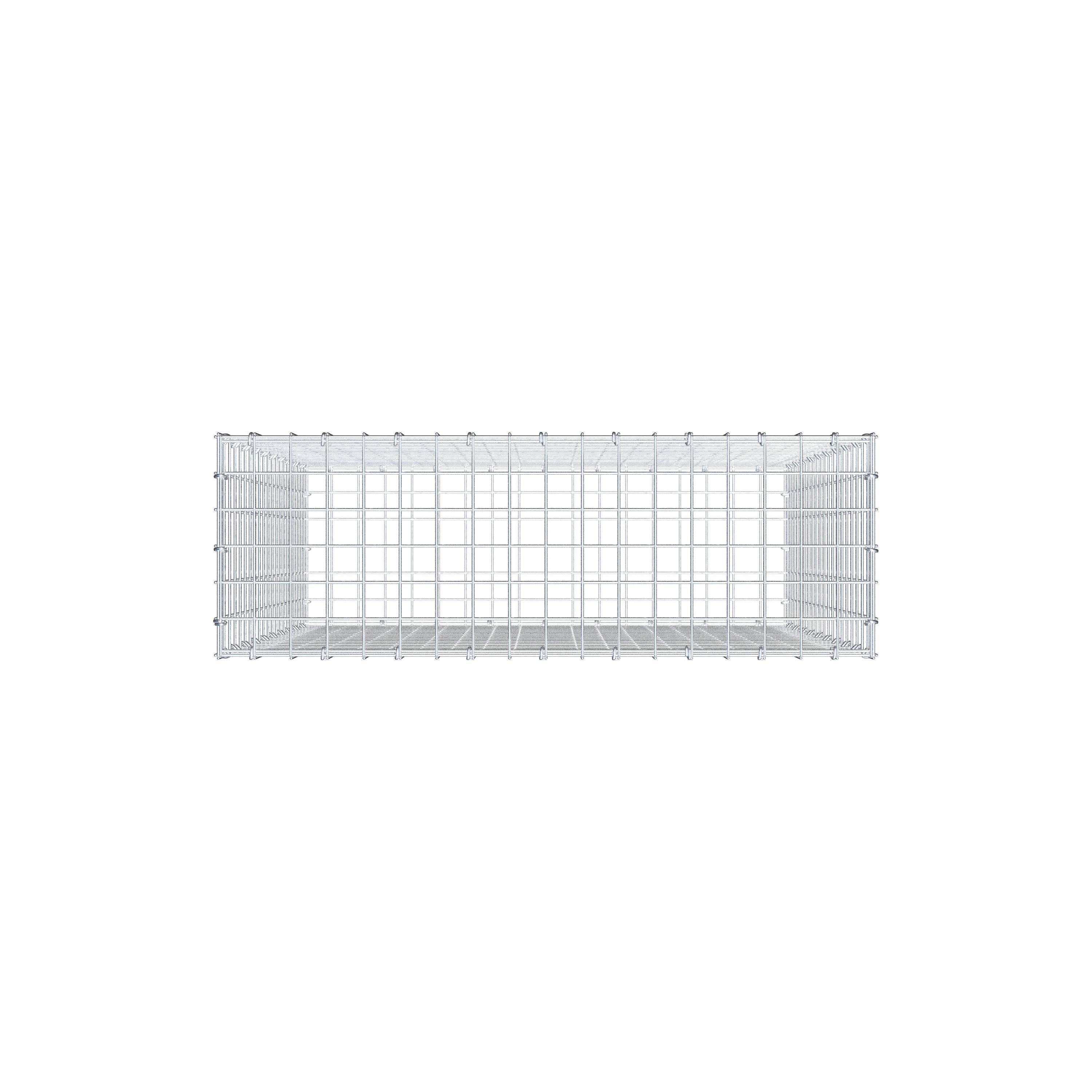 Gabion 100 cm x 90 cm x 30 cm (L x H x D), maskstorlek 5 cm x 5 cm, C-ring