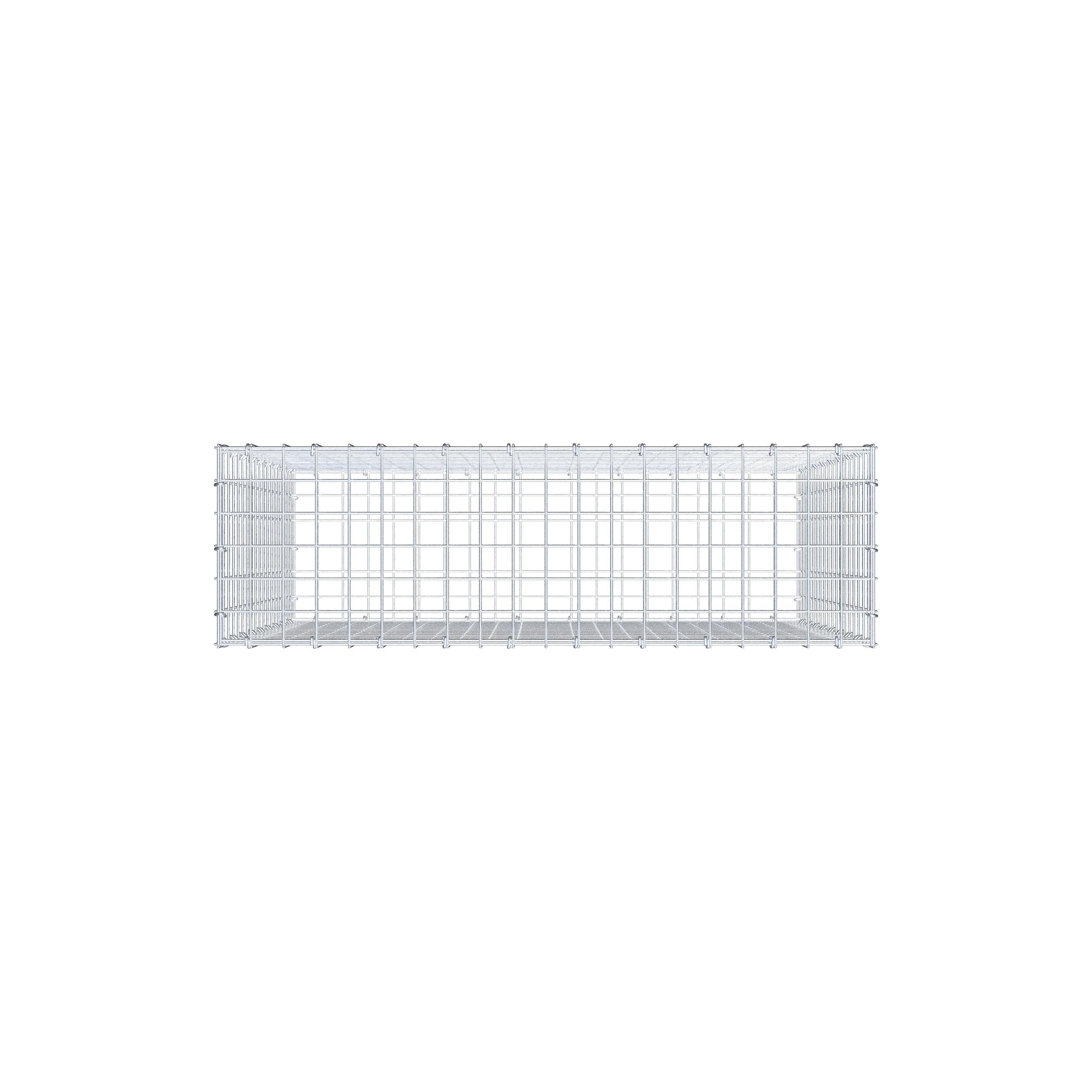 Gabion 100 cm x 90 cm x 30 cm (L x H x D), maskstorlek 5 cm x 5 cm, C-ring