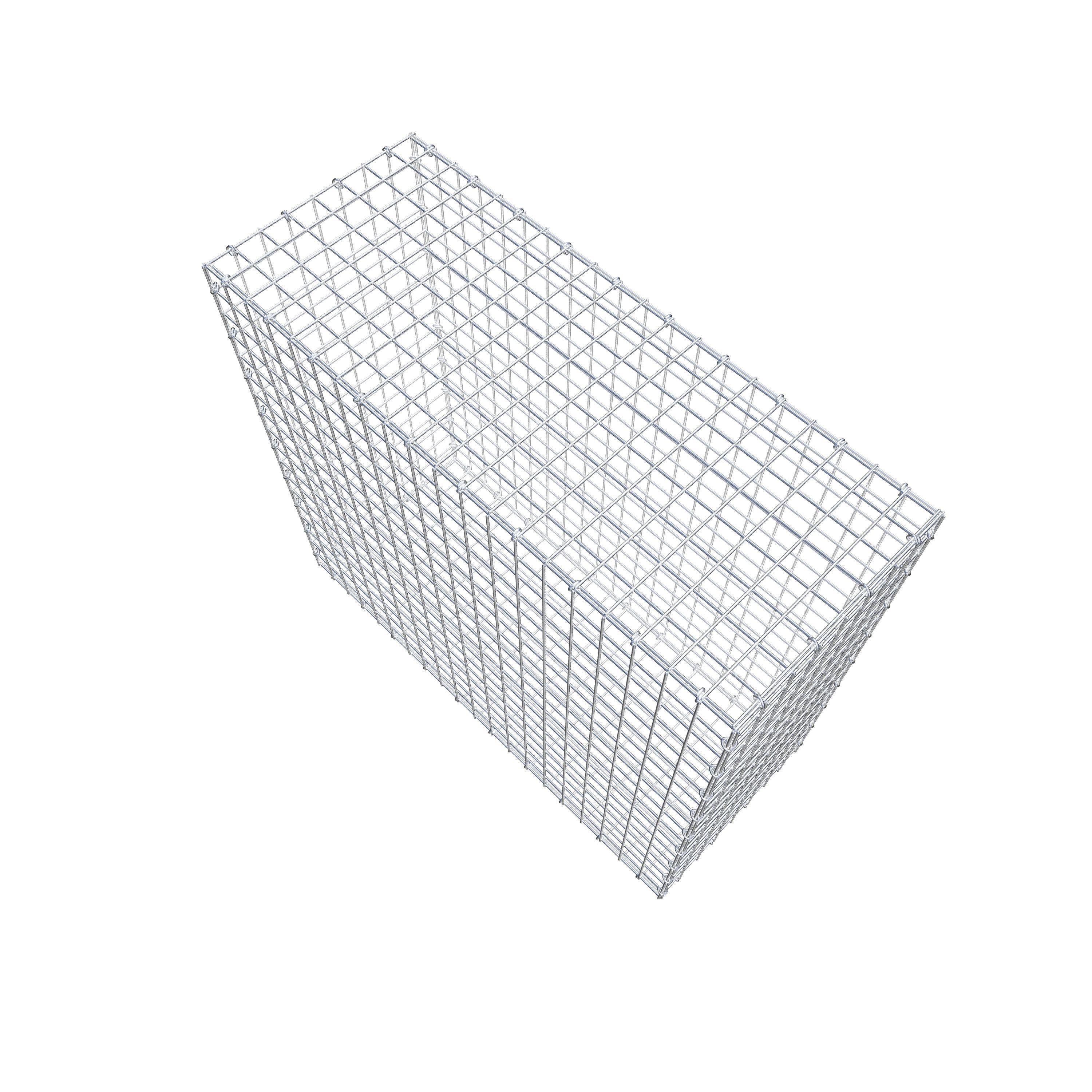 Gabion 100 cm x 90 cm x 40 cm (L x H x D), maskstorlek 5 cm x 5 cm, C-ring