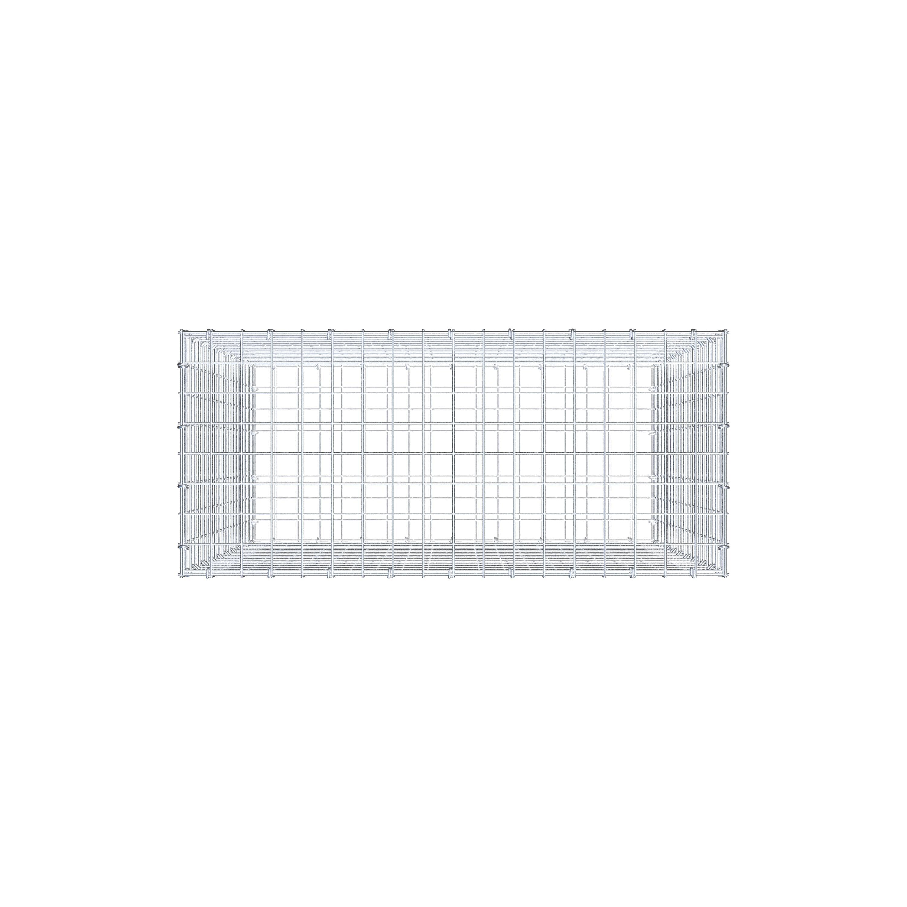 Gabion 100 cm x 90 cm x 40 cm (L x H x D), maskstorlek 5 cm x 5 cm, C-ring