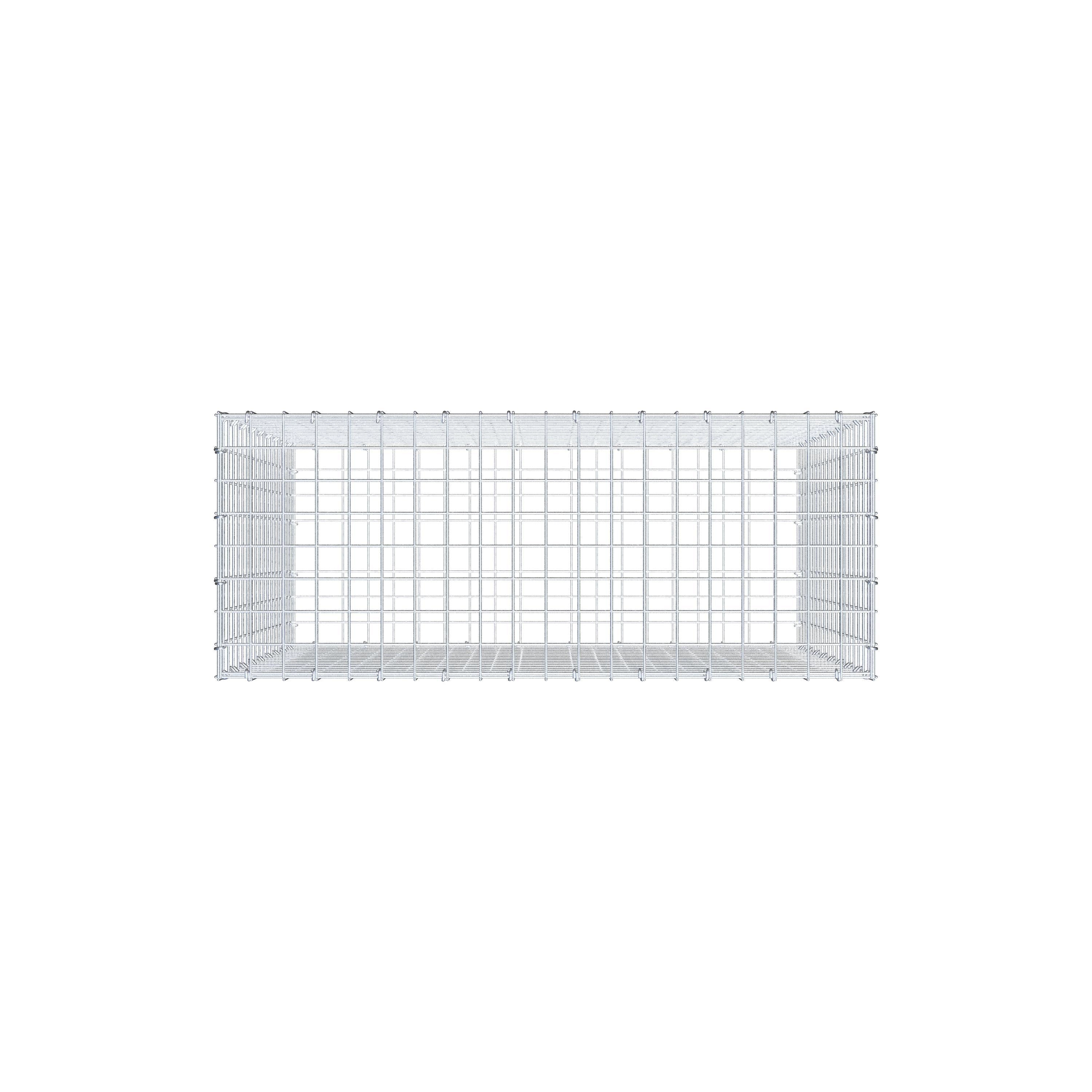 Gabion 100 cm x 90 cm x 40 cm (L x H x D), maskstorlek 5 cm x 5 cm, C-ring