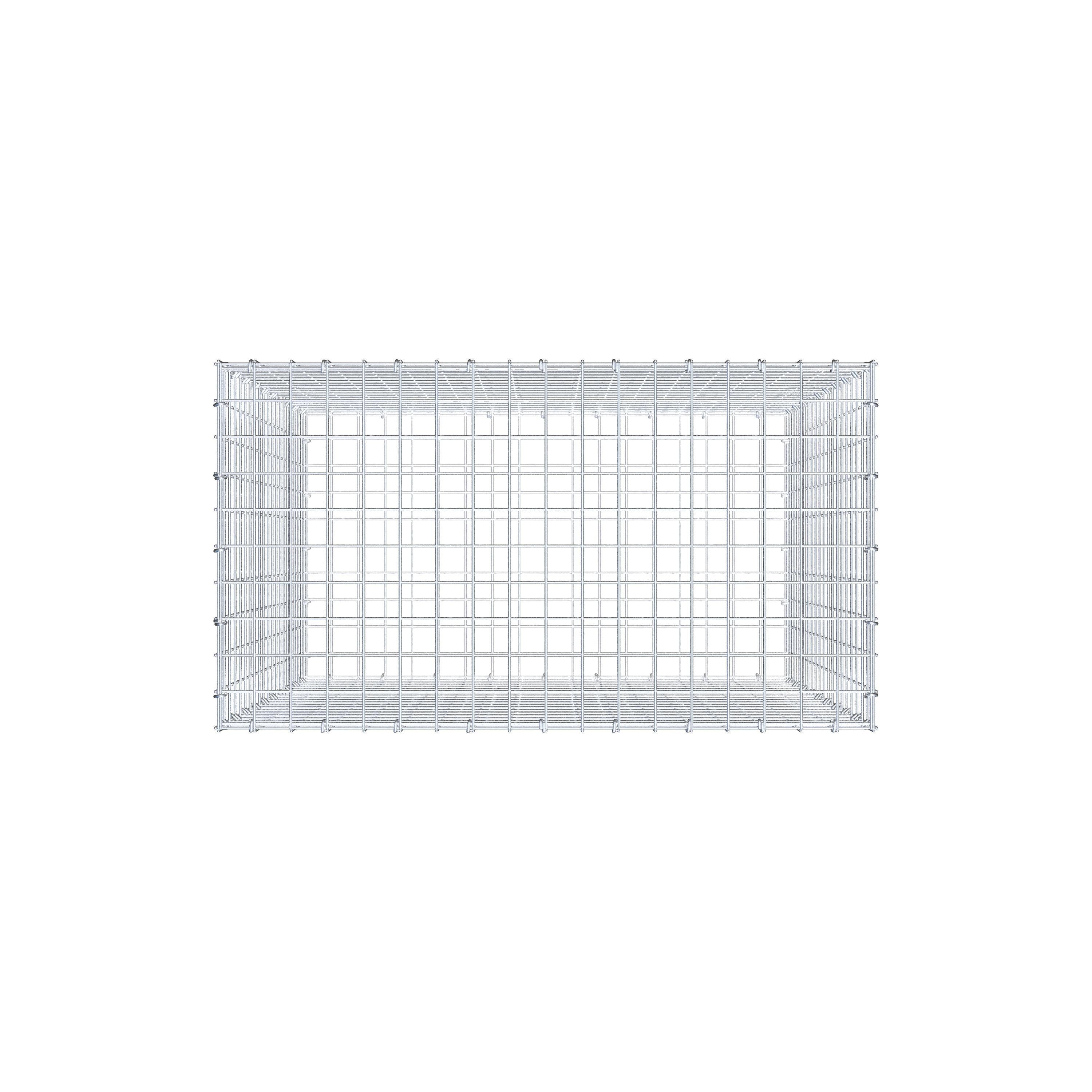 Gabion 100 cm x 90 cm x 50 cm (L x H x D), maskstorlek 5 cm x 5 cm, C-ring