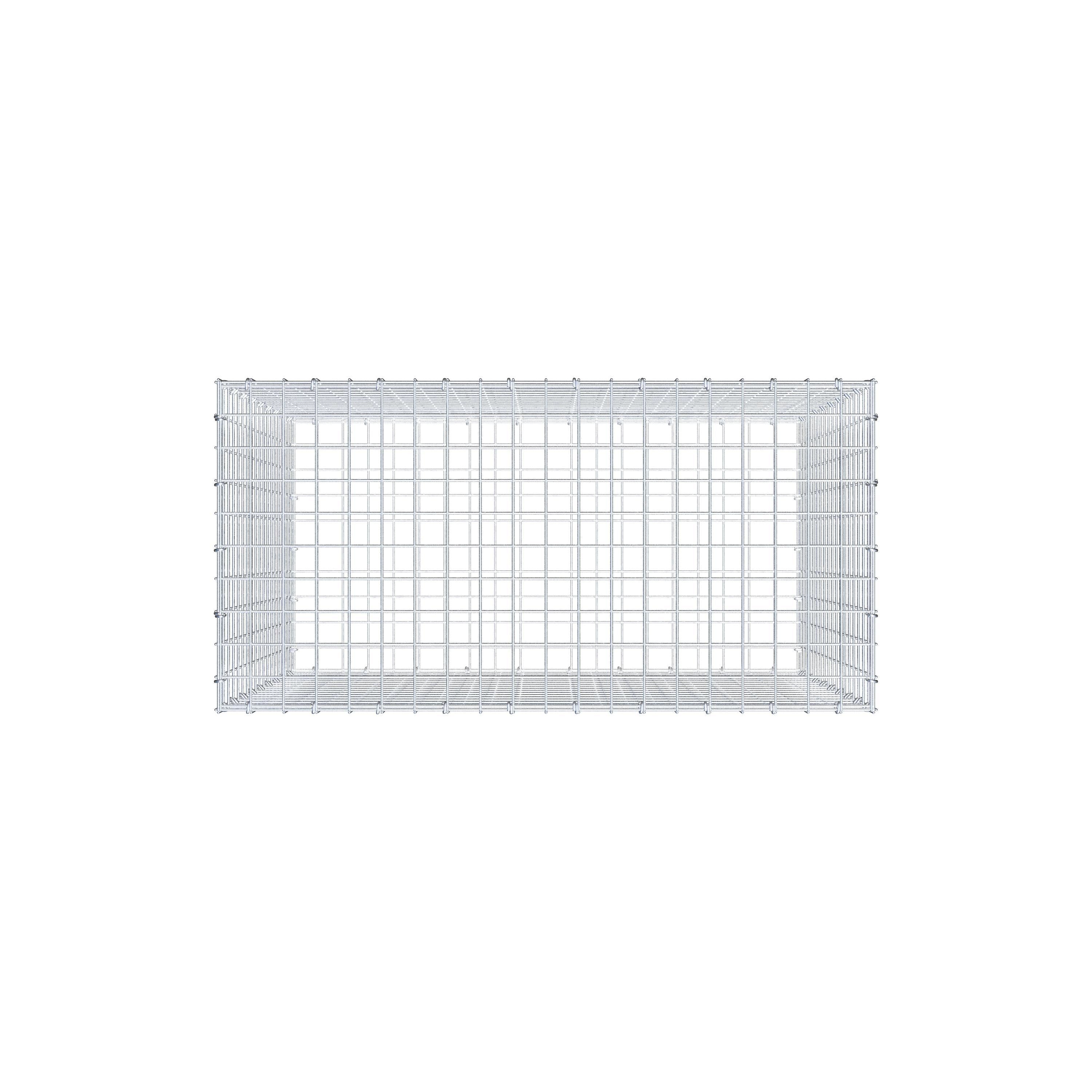 Gabion 100 cm x 90 cm x 50 cm (L x H x D), maskstorlek 5 cm x 5 cm, C-ring