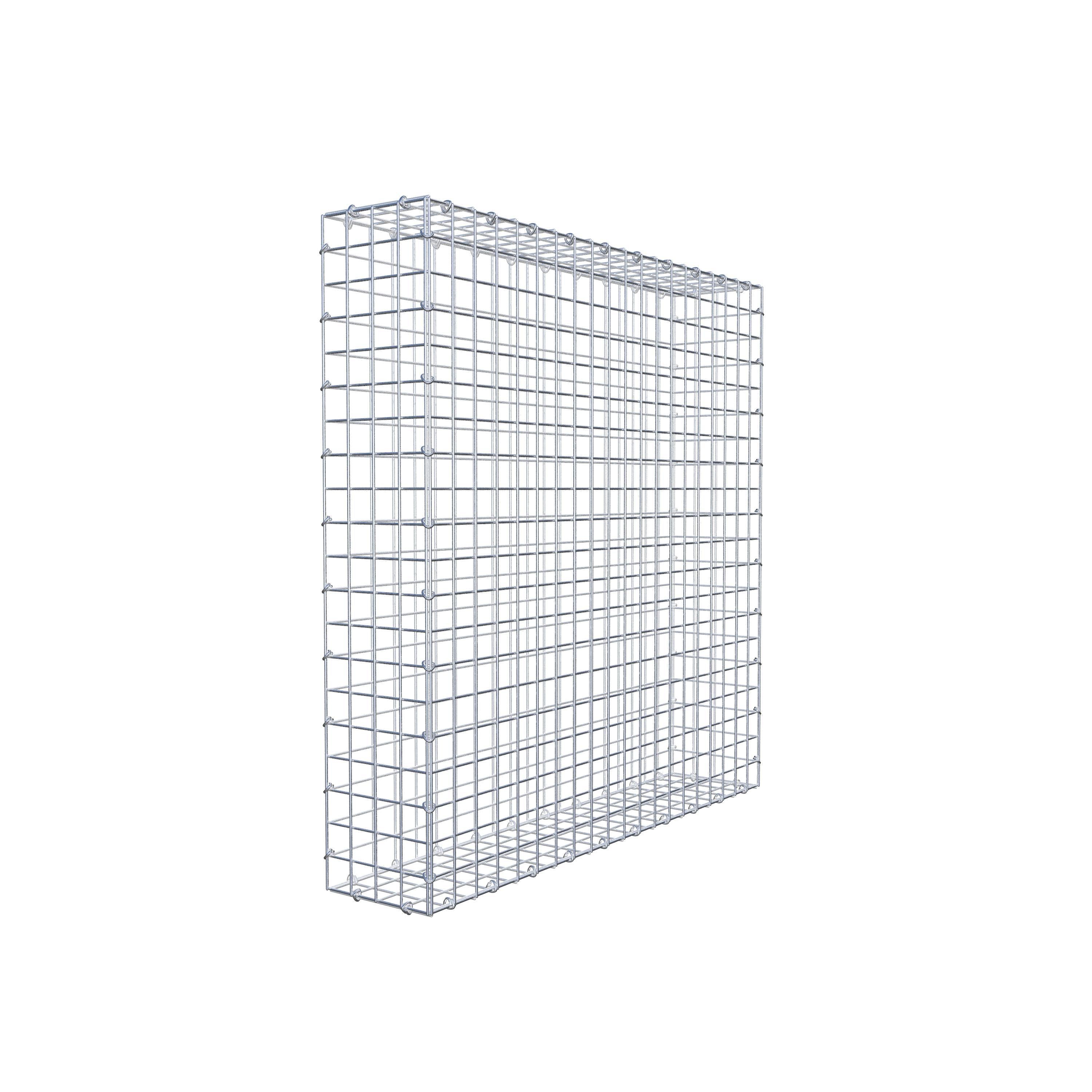 Gabion 100 cm x 100 cm x 20 cm (L x H x D), maskestørrelse 5 cm x 5 cm, C-ring