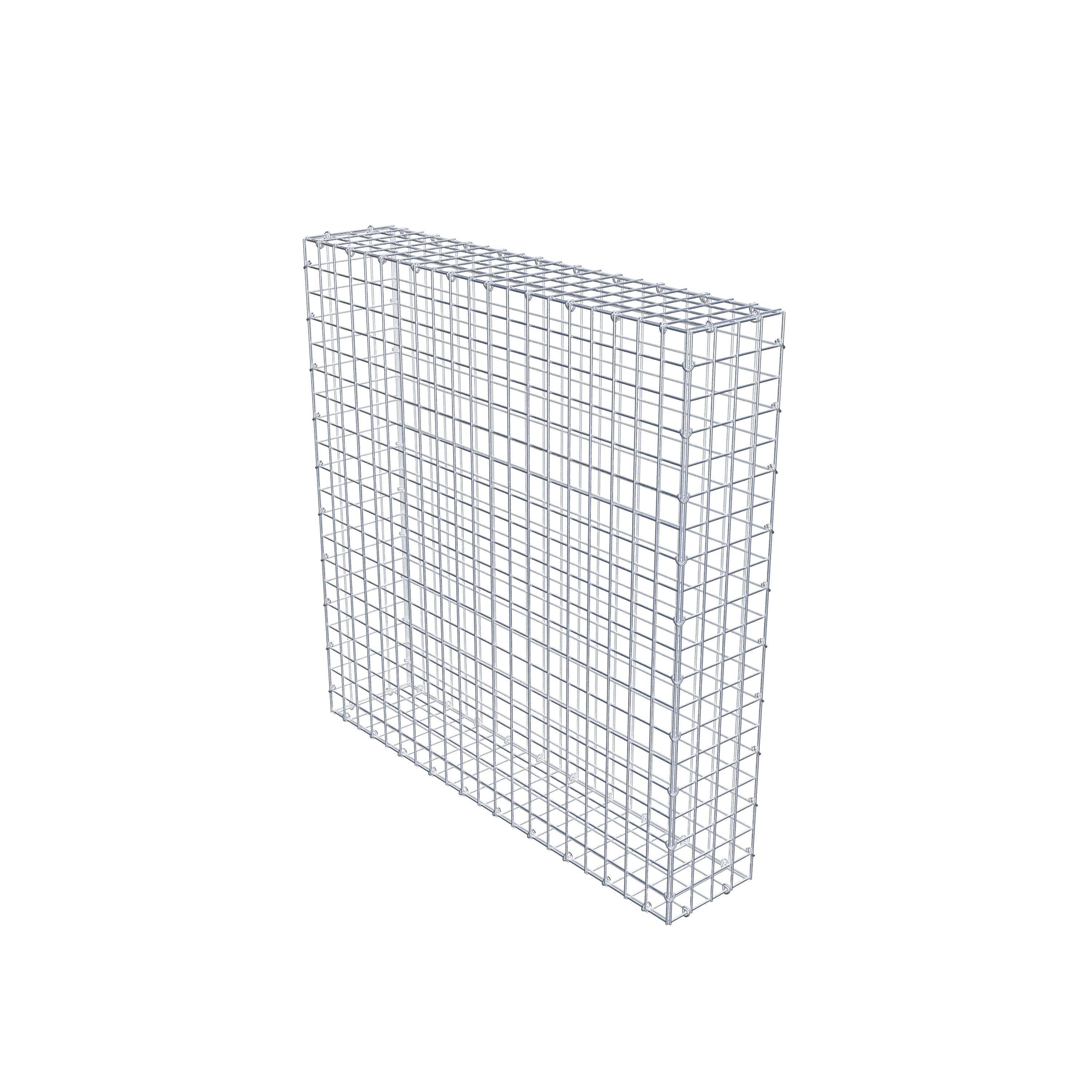 Gabion 100 cm x 100 cm x 20 cm (L x H x D), maskstorlek 5 cm x 5 cm, C-ring