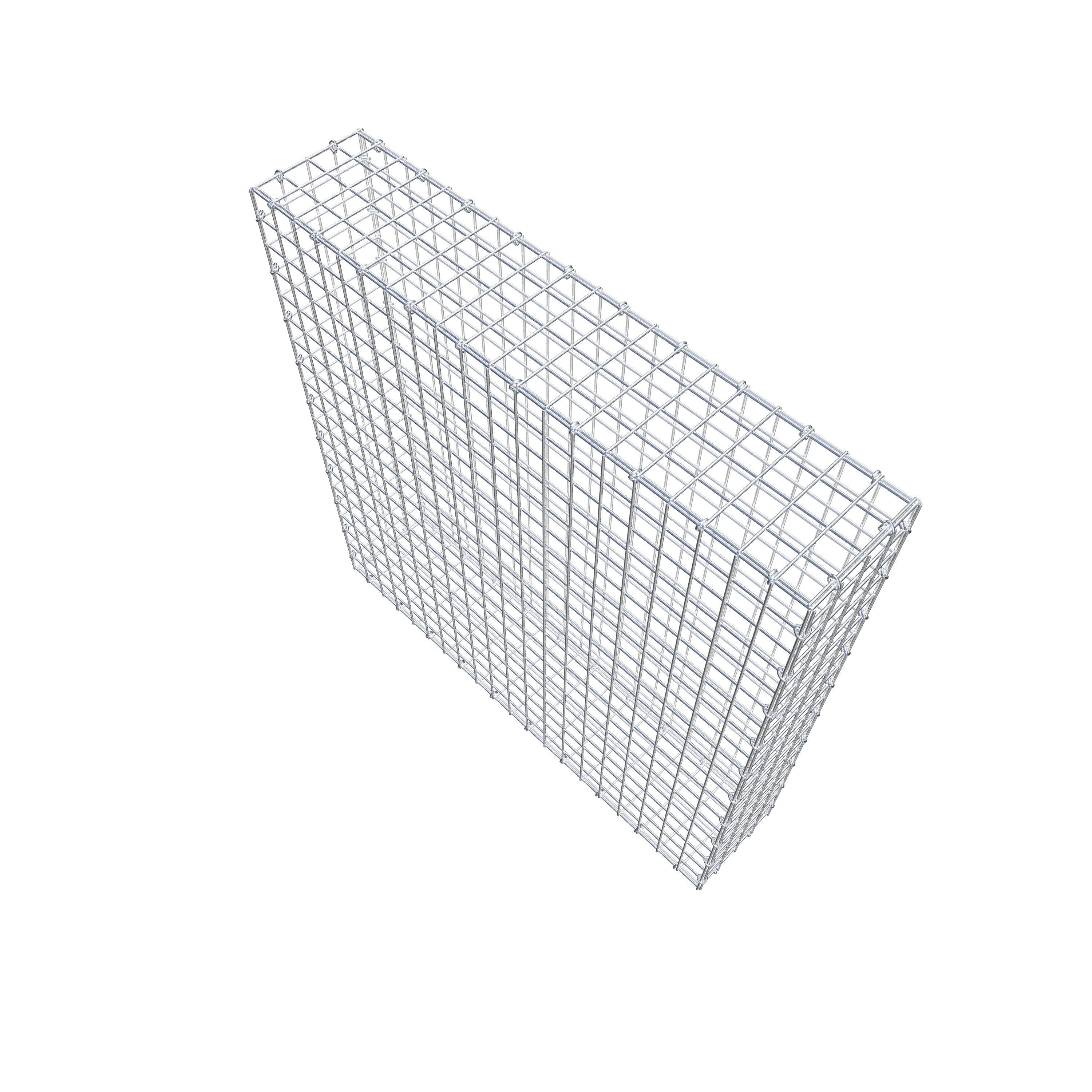 Gabion 100 cm x 100 cm x 20 cm (L x H x D), maskstorlek 5 cm x 5 cm, C-ring