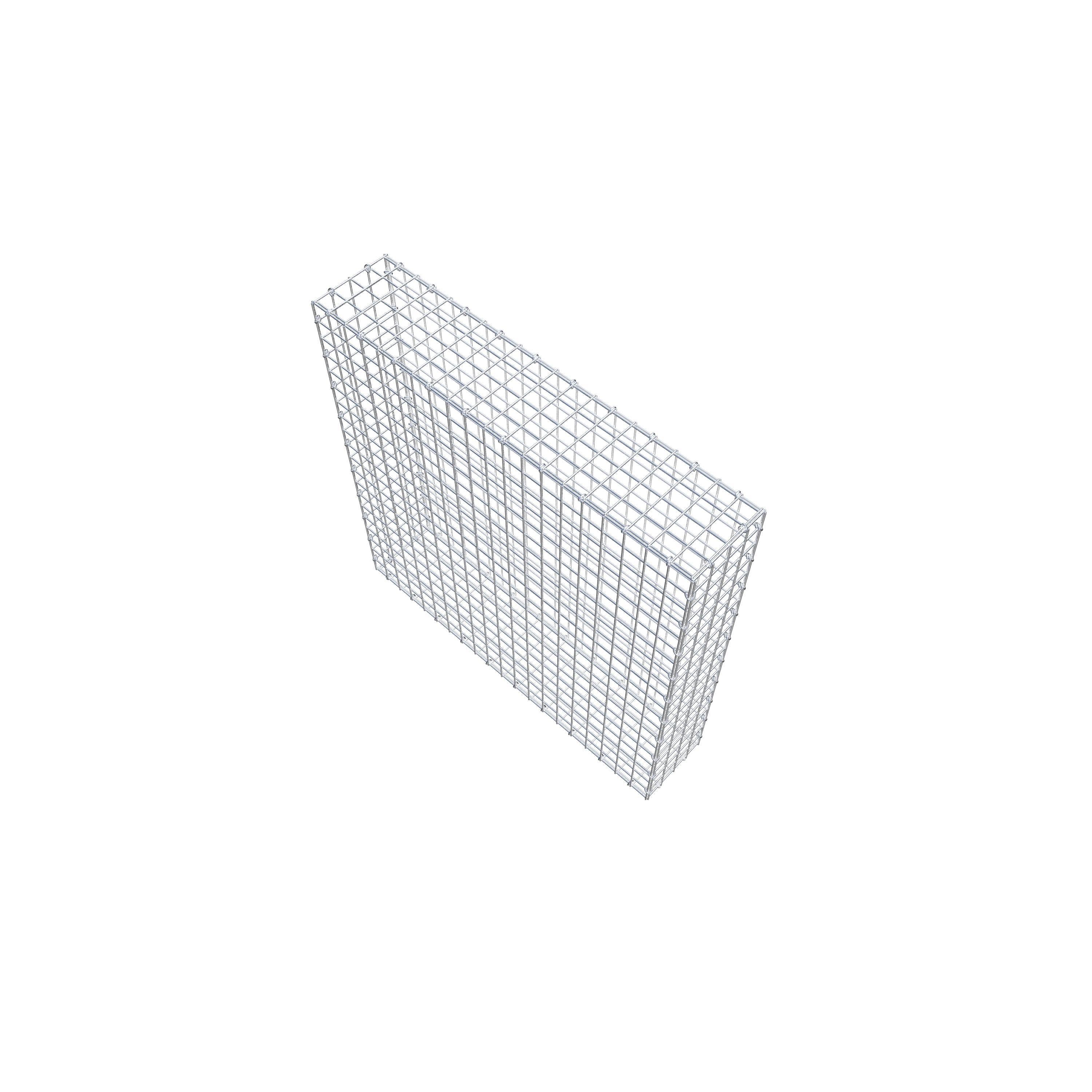 Gabion 100 cm x 100 cm x 20 cm (L x H x D), maskstorlek 5 cm x 5 cm, C-ring