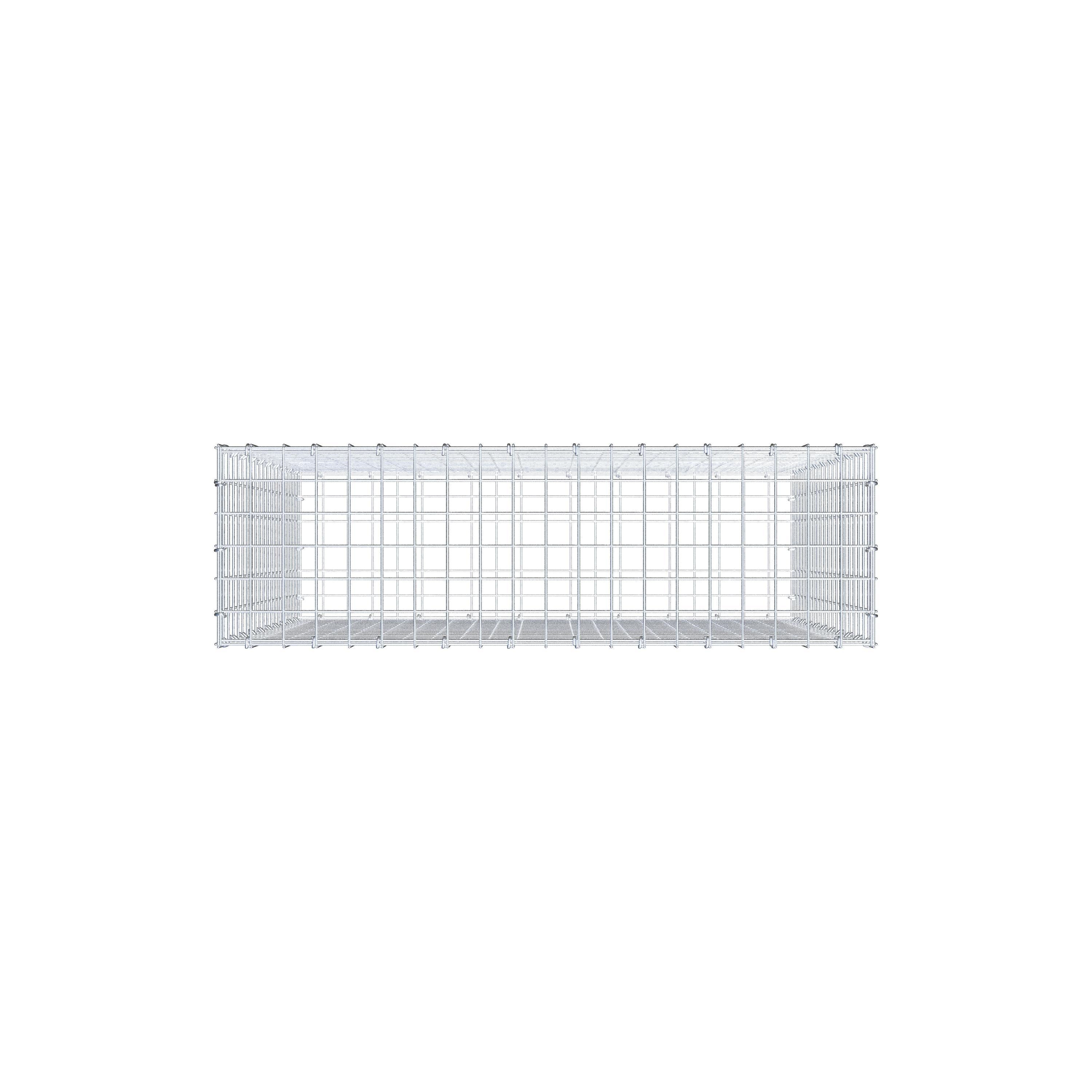 Gabion 100 cm x 100 cm x 30 cm (L x H x D), maskstorlek 5 cm x 5 cm, C-ring