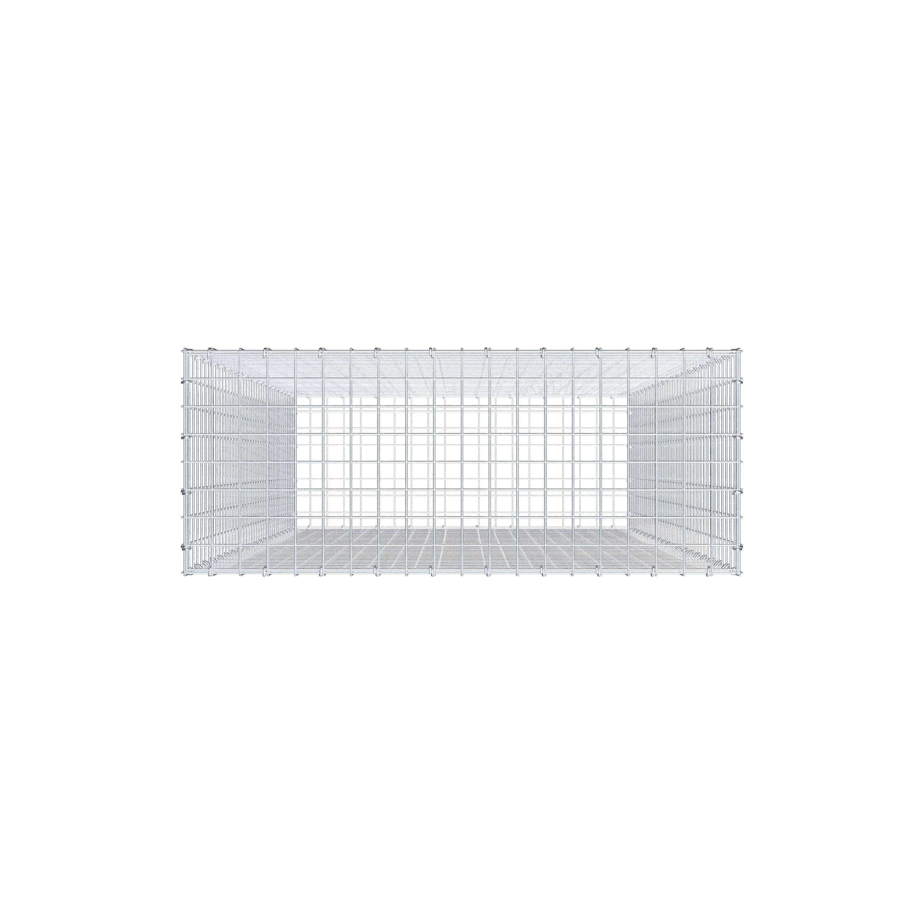 Gabion 200 cm x 100 cm x 40 cm (L x H x D), maskstorlek 5 cm x 5 cm, C-ring