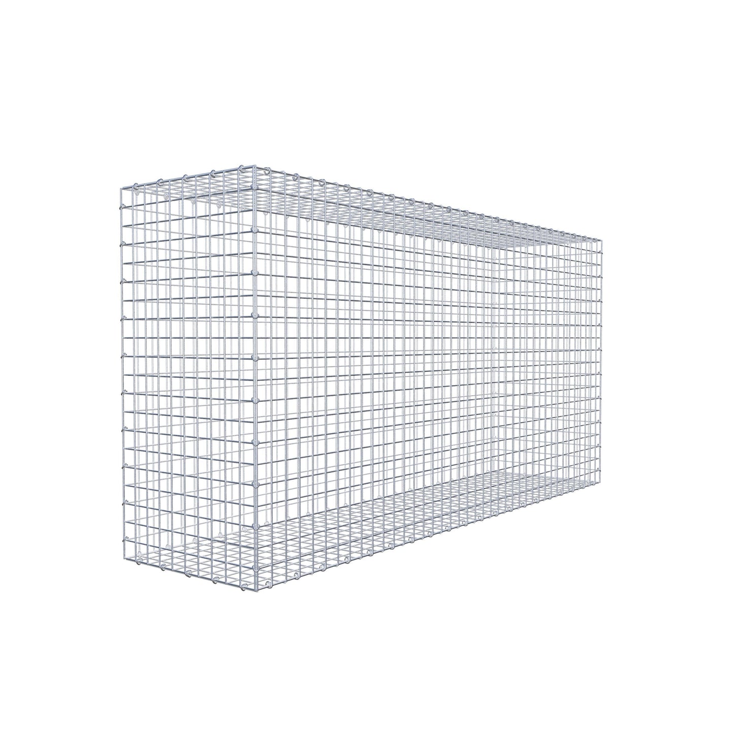 Gabion 200 cm x 100 cm x 50 cm (L x H x P), mailles 5 cm x 5 cm, anneau en C