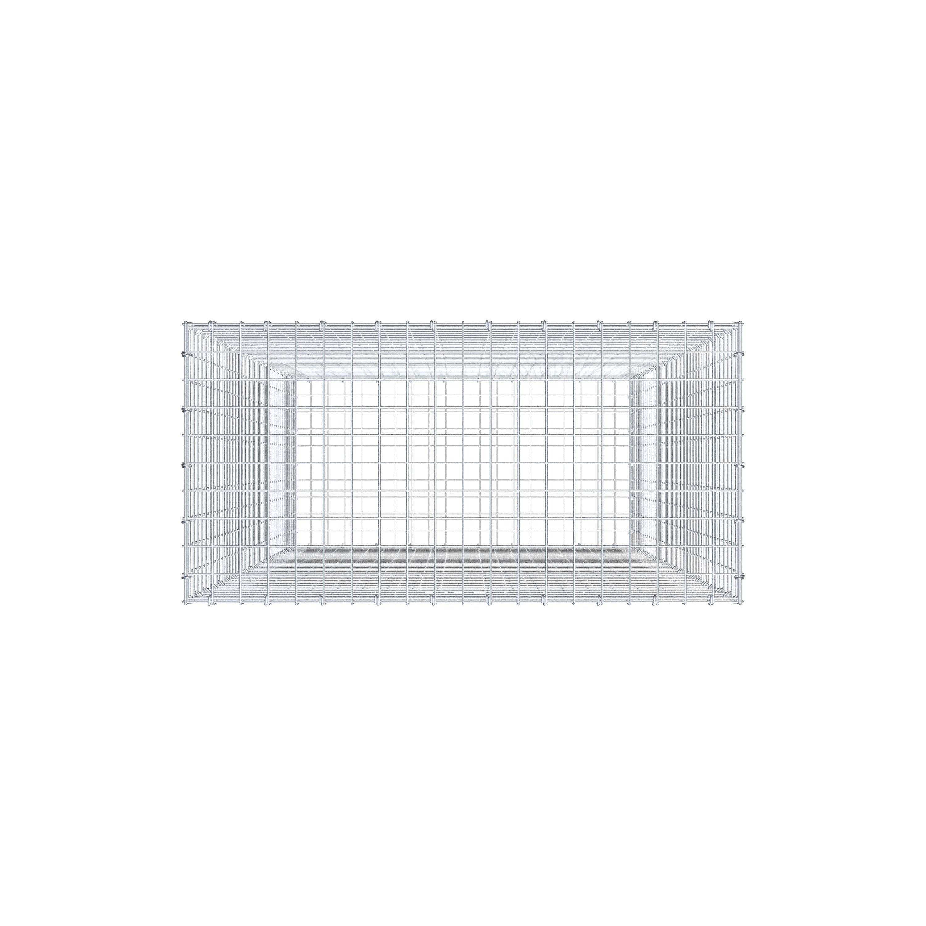 Gabion 200 cm x 100 cm x 50 cm (L x H x D), maskstorlek 5 cm x 5 cm, C-ring