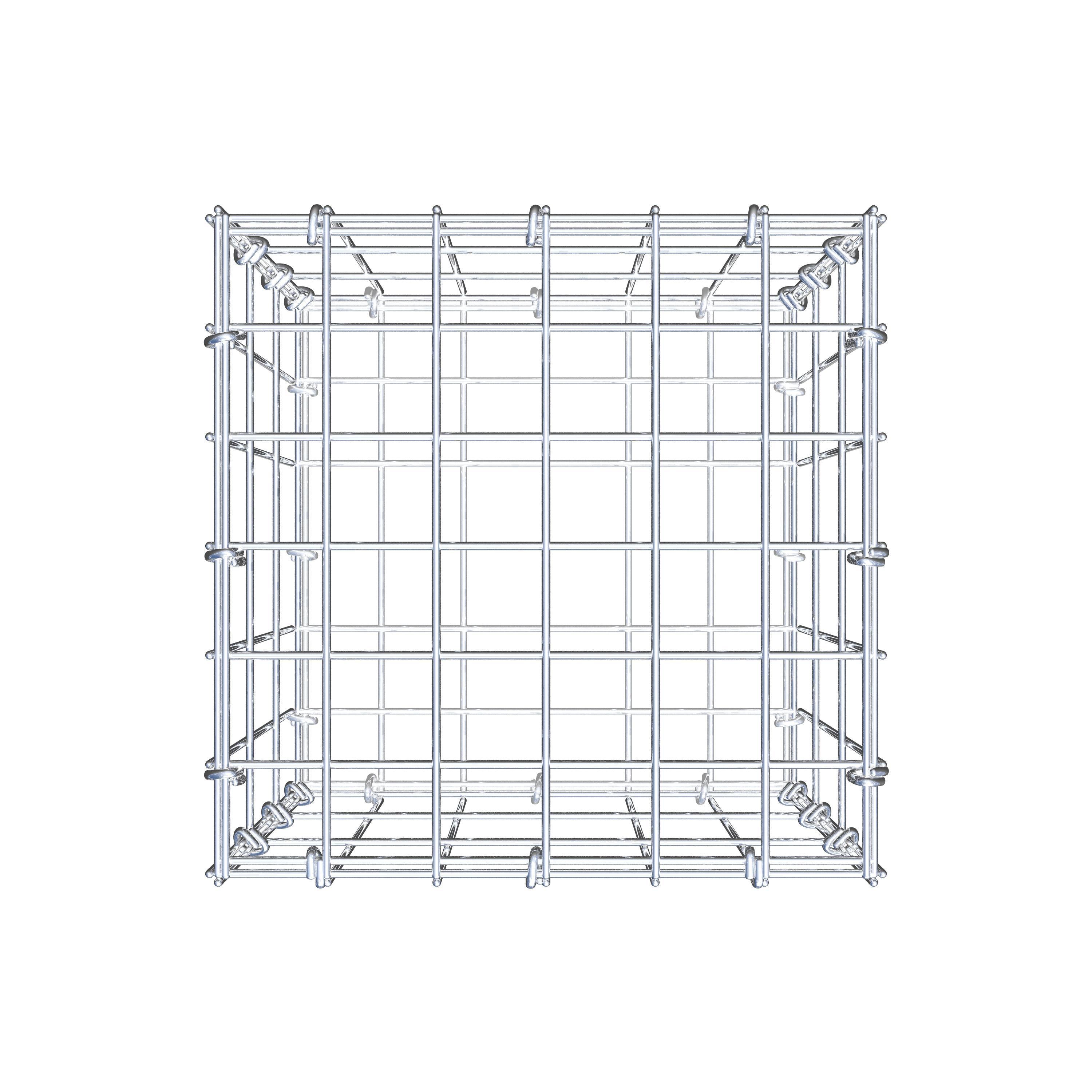 Gabion 30 cm x 30 cm x 30 cm (L x H x D), maskestørrelse 5 cm x 10 cm, C-ring