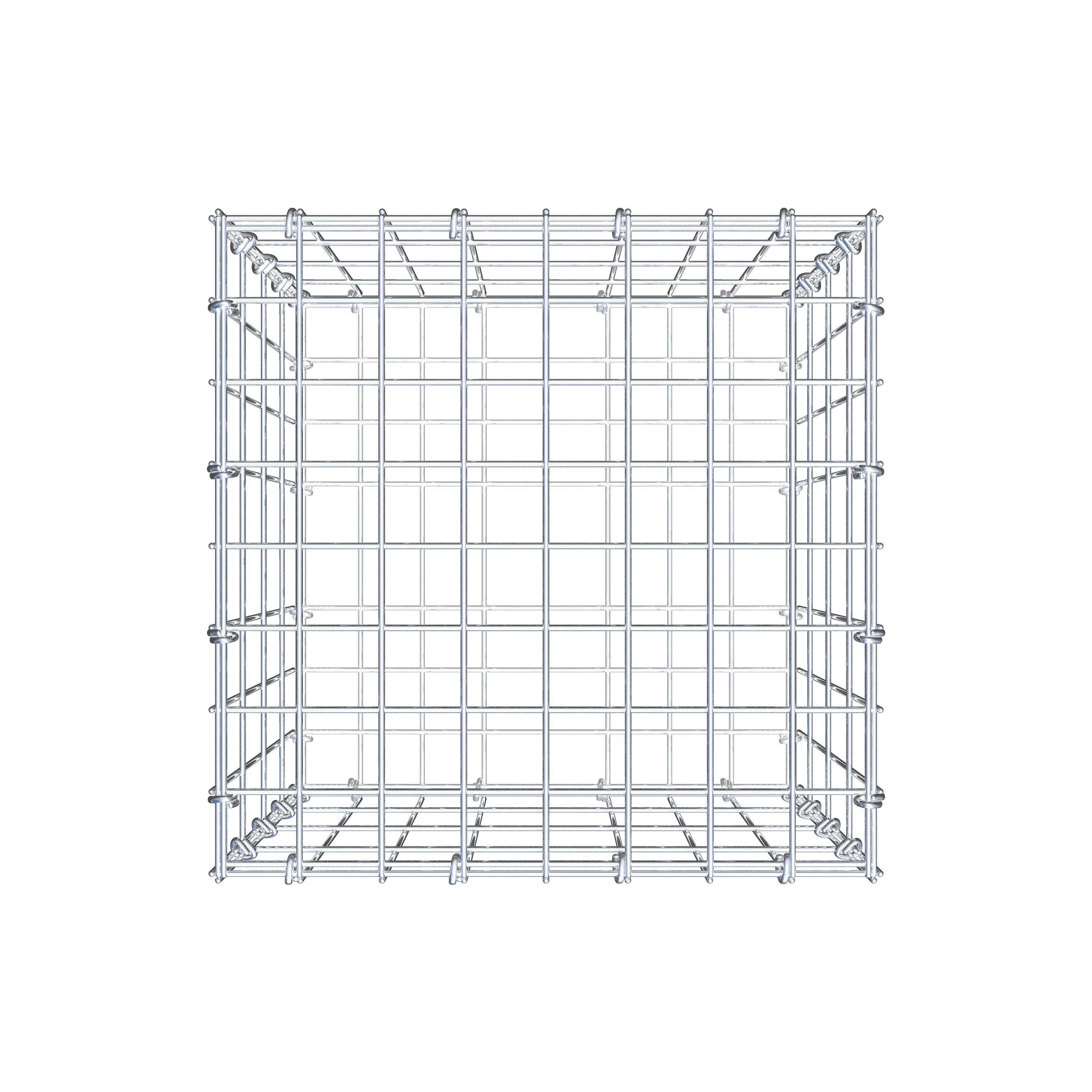 Gabion 40 cm x 40 cm x 40 cm (L x H x D), maskestørrelse 5 cm x 10 cm, C-ring