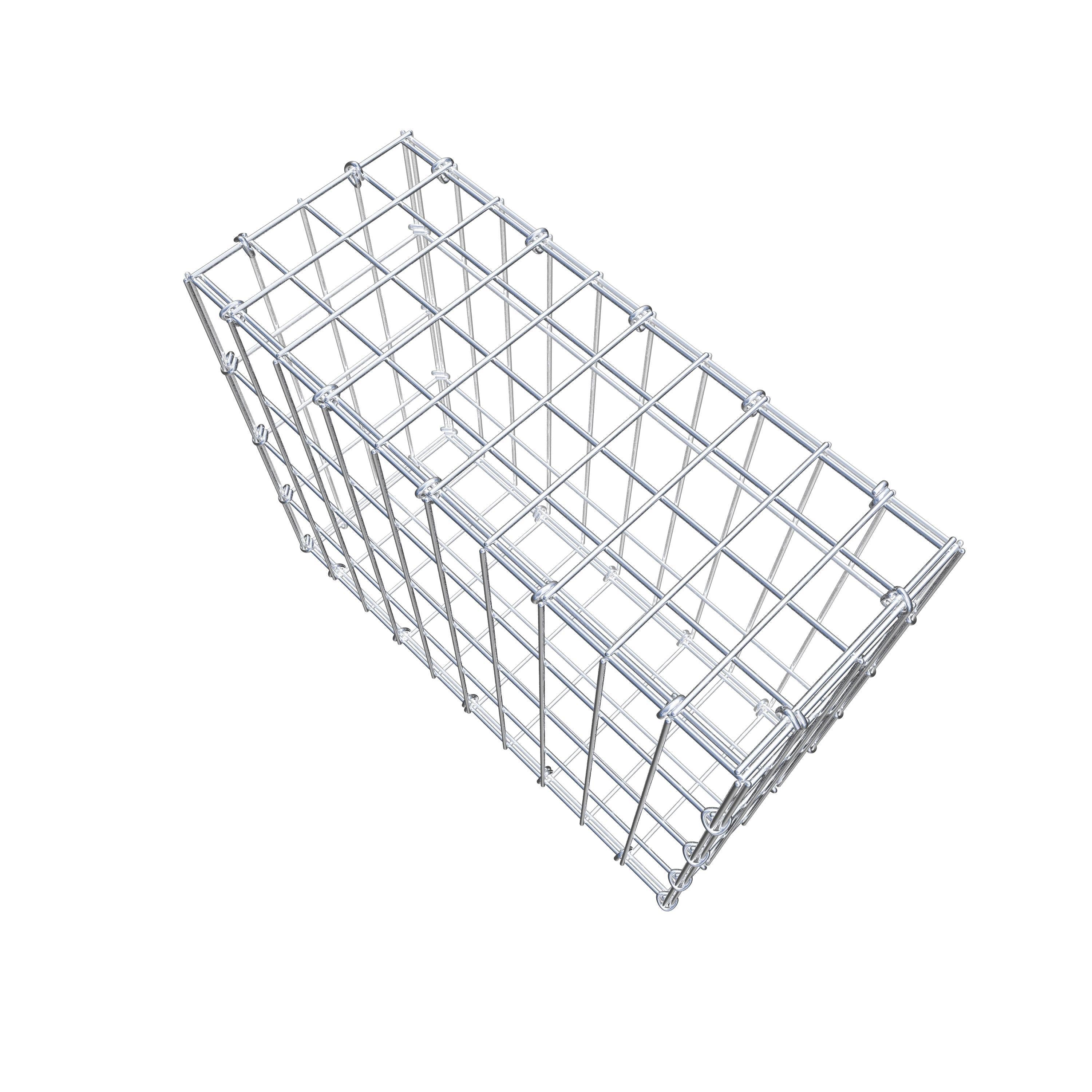 Gabion 50 cm x 40 cm x 20 cm (L x H x D), maskstorlek 5 cm x 10 cm, C-ring