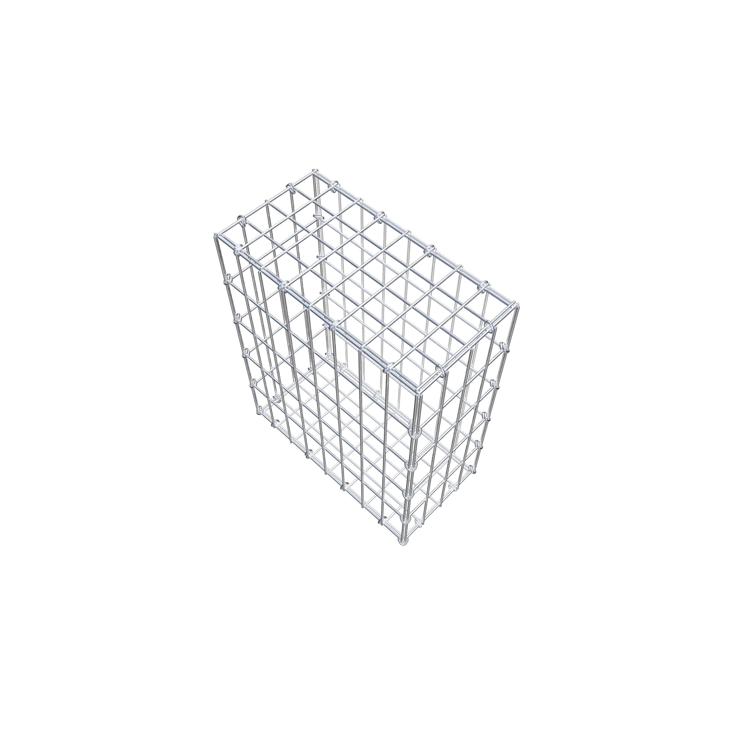 Gabion 50 cm x 40 cm x 20 cm (L x H x D), maskstorlek 5 cm x 10 cm, C-ring