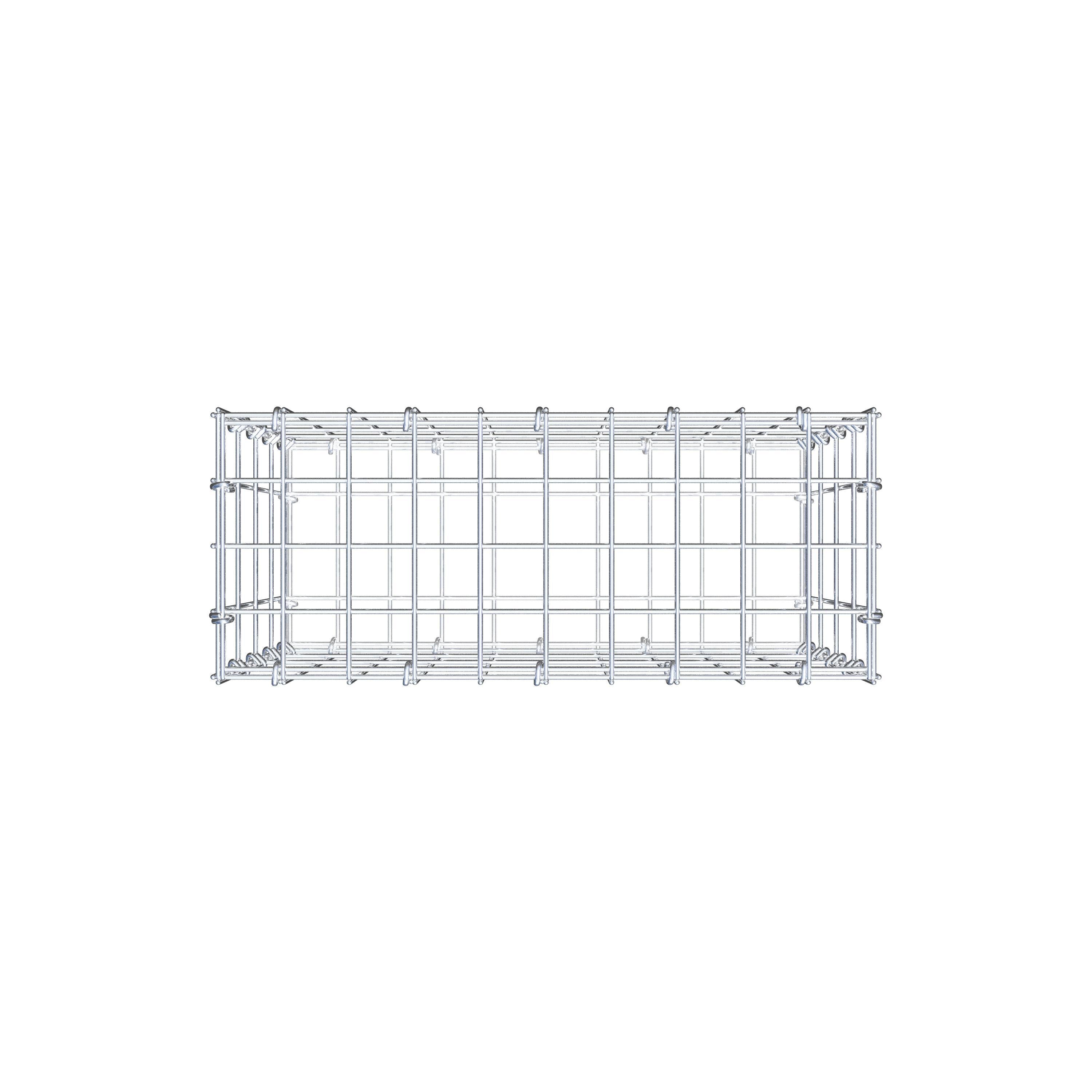 Gabion 50 cm x 40 cm x 20 cm (L x H x D), maskstorlek 5 cm x 10 cm, C-ring