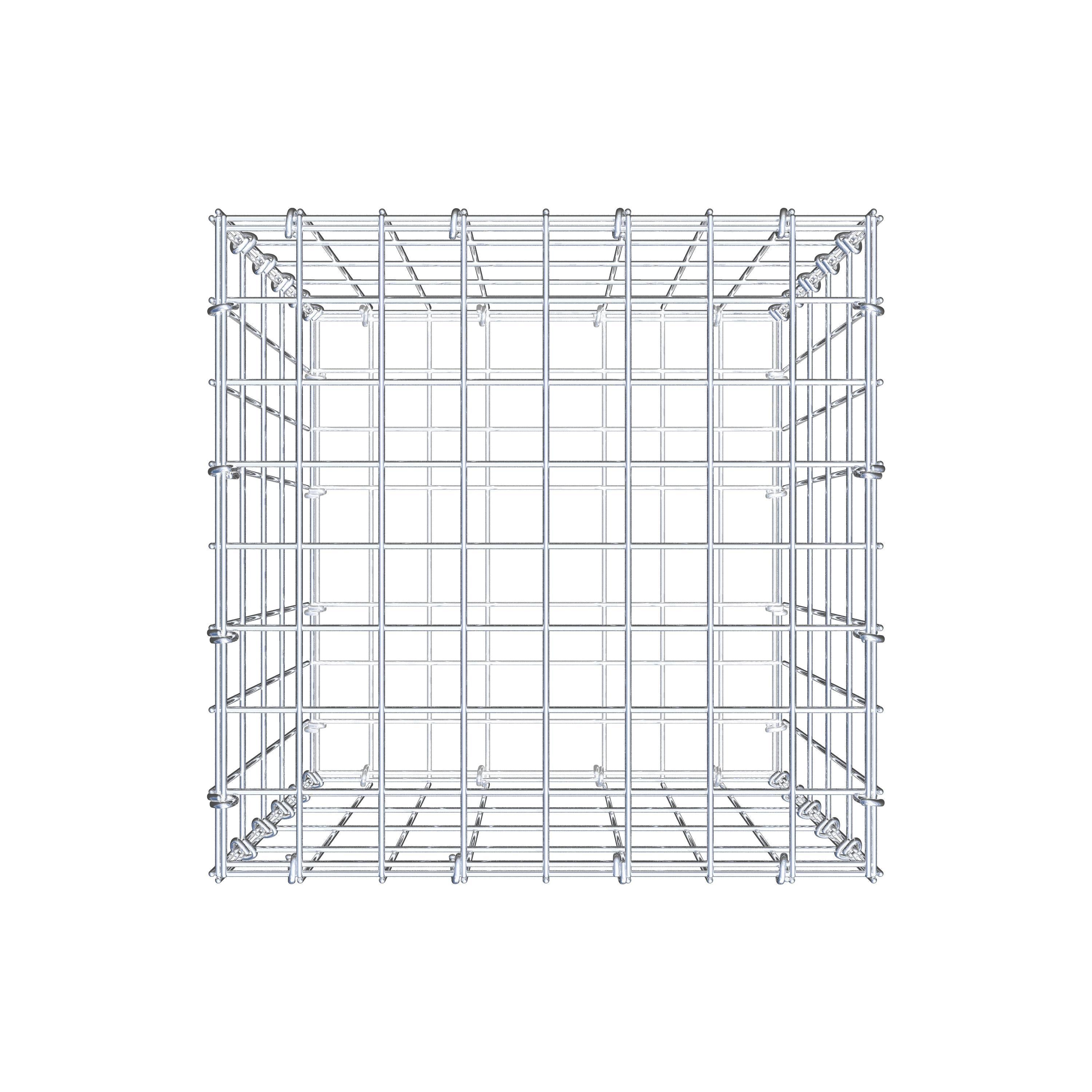 Gabion 50 cm x 40 cm x 40 cm (L x H x D), maskstorlek 5 cm x 10 cm, C-ring