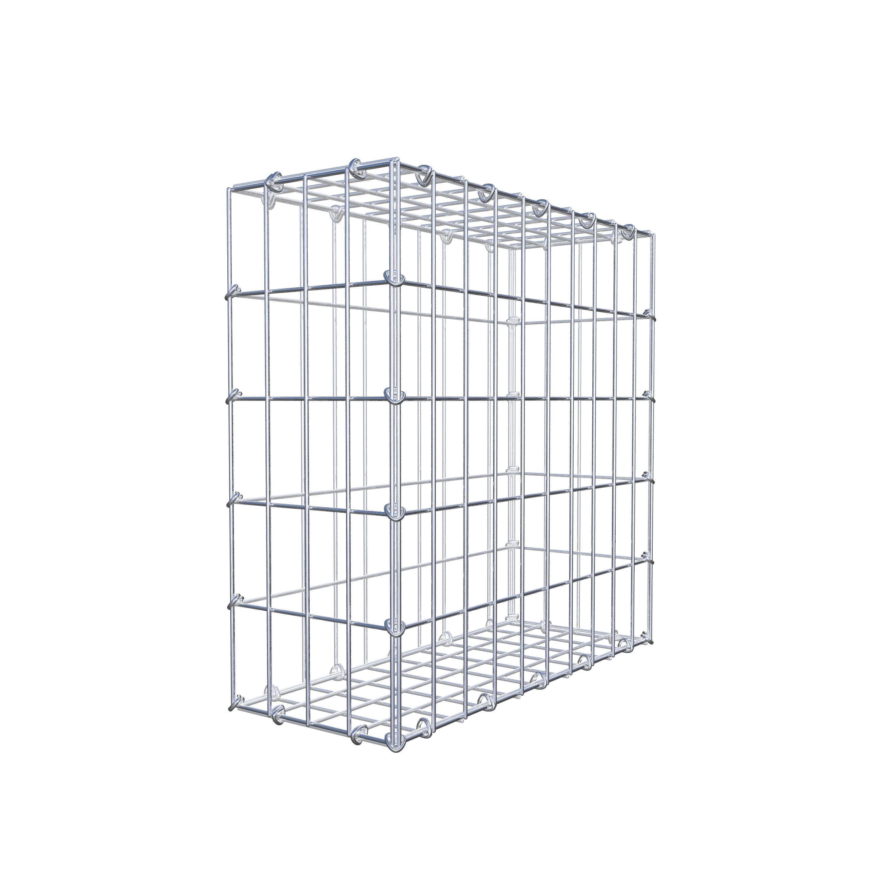 Gabion 50 cm x 50 cm x 20 cm (L x H x D), maskstorlek 5 cm x 10 cm, C-ring