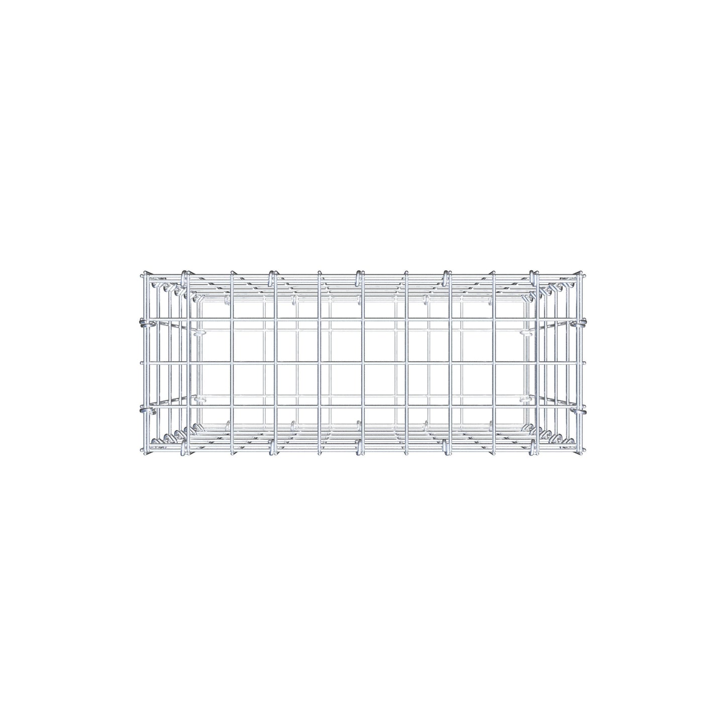 Gabion 50 cm x 50 cm x 20 cm (L x H x D), maskestørrelse 5 cm x 10 cm, C-ring