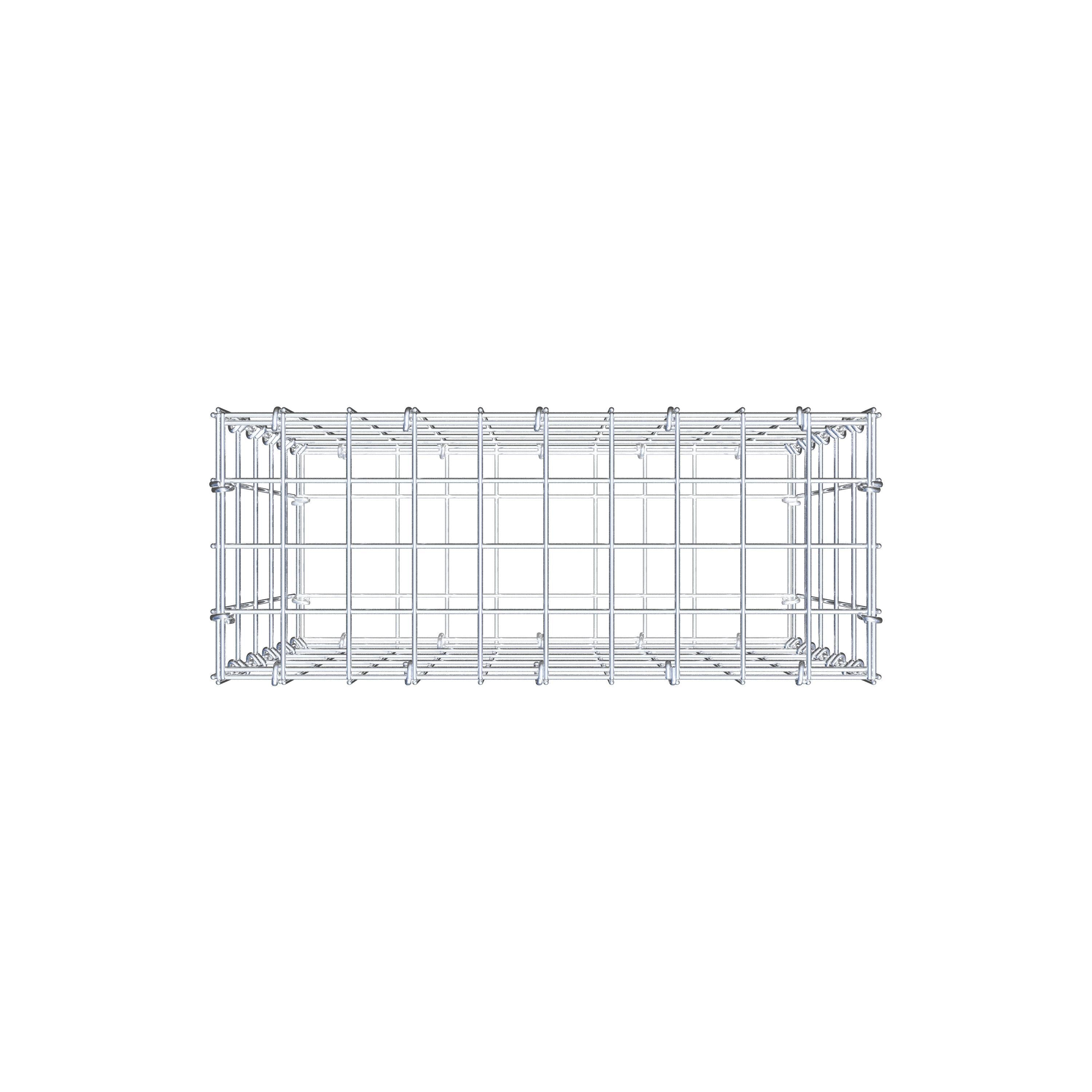 Gabion 50 cm x 50 cm x 20 cm (L x H x D), maskstorlek 5 cm x 10 cm, C-ring