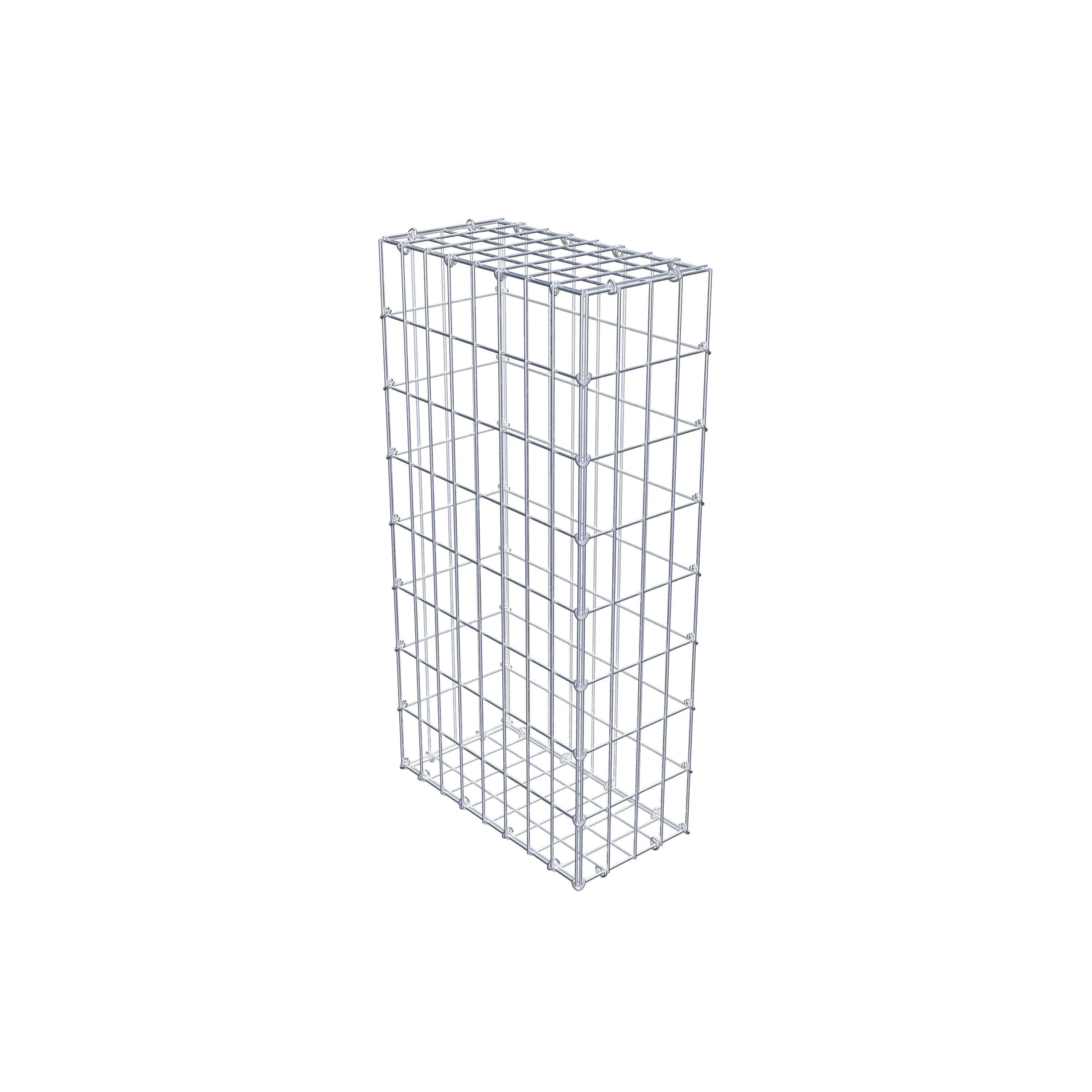 Gabion 80 cm x 40 cm x 20 cm (L x H x D), maskstorlek 5 cm x 10 cm, C-ring