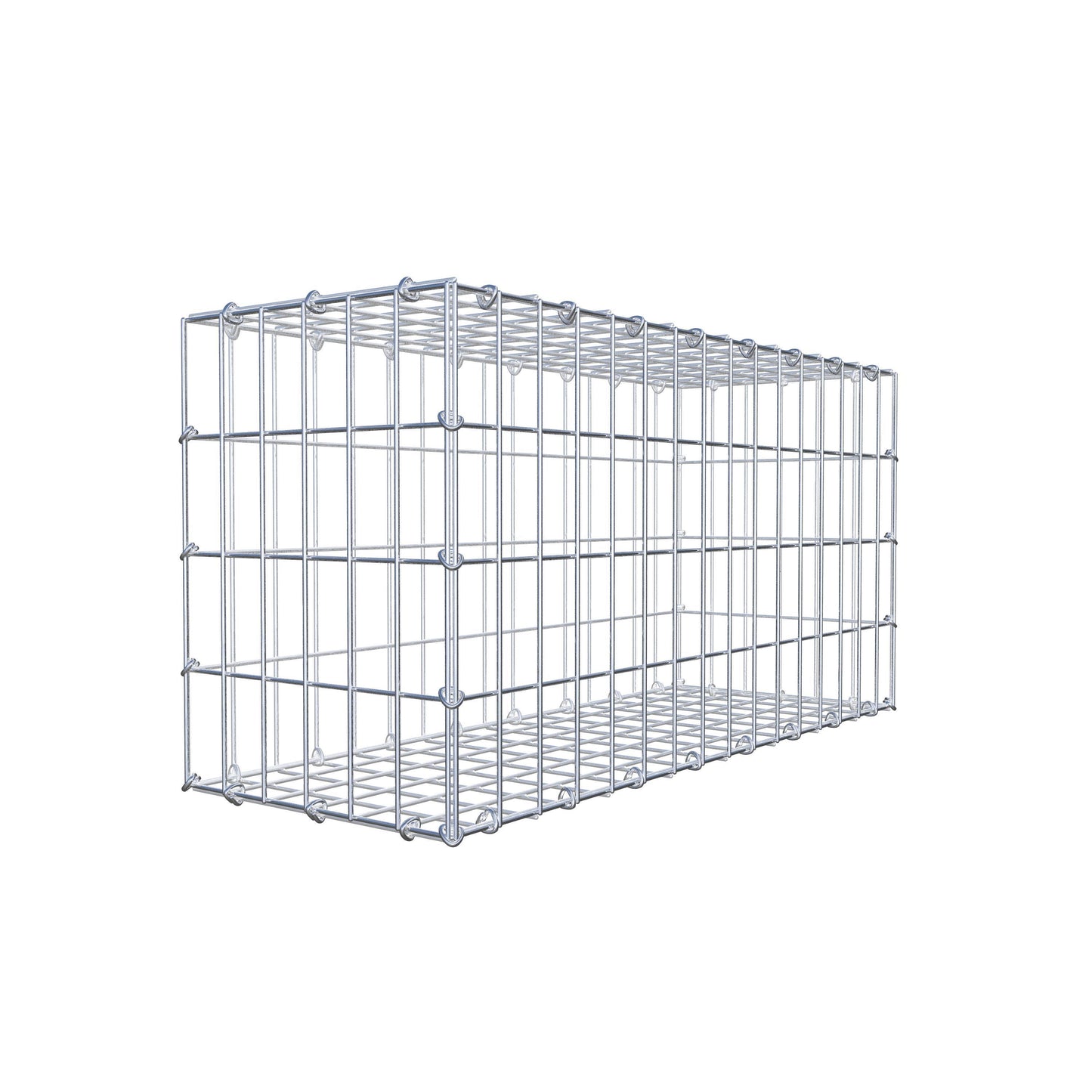 Gabion 80 cm x 40 cm x 30 cm (L x H x P), mailles 5 cm x 10 cm, anneau en C