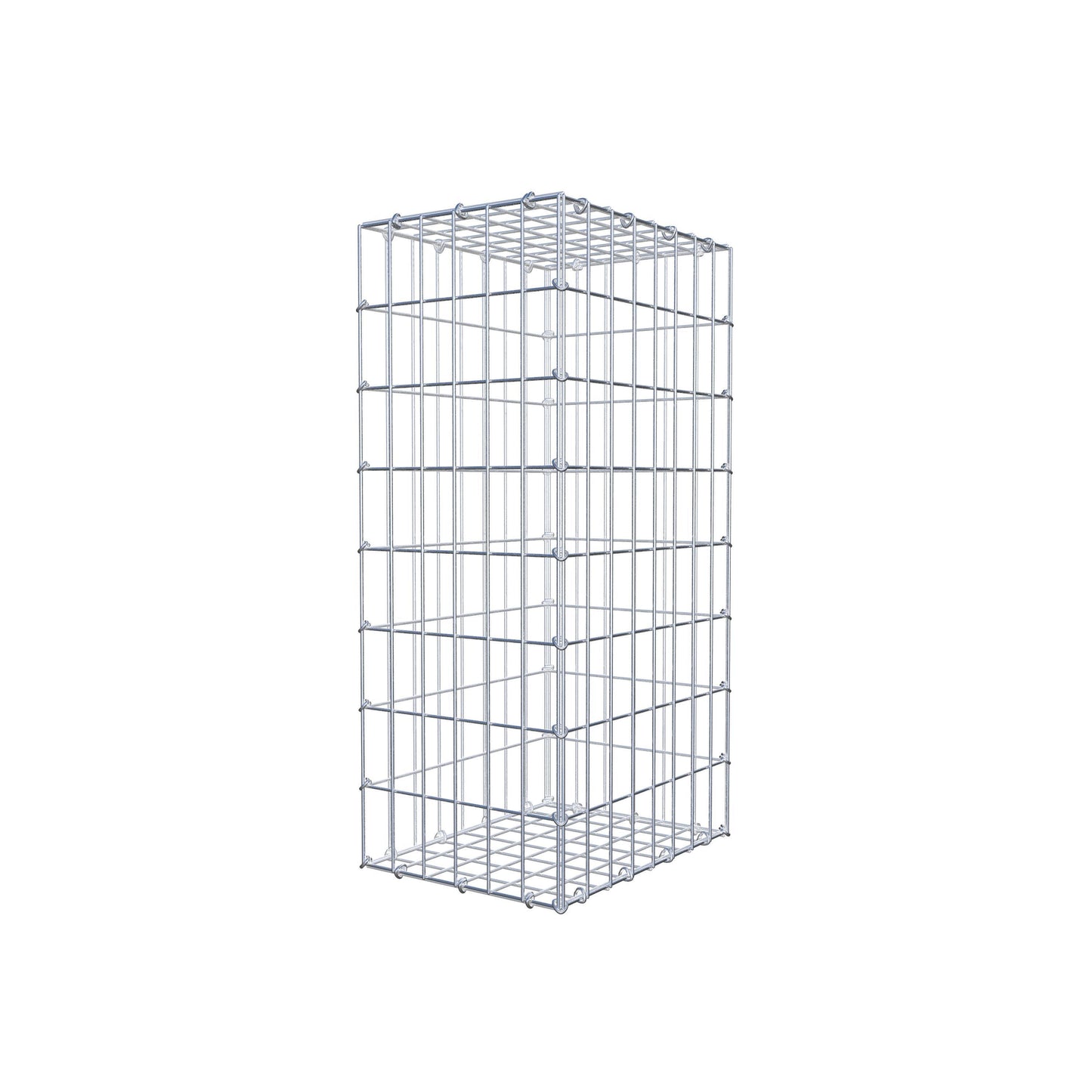 Gabion 80 cm x 40 cm x 30 cm (L x H x P), mailles 5 cm x 10 cm, anneau en C
