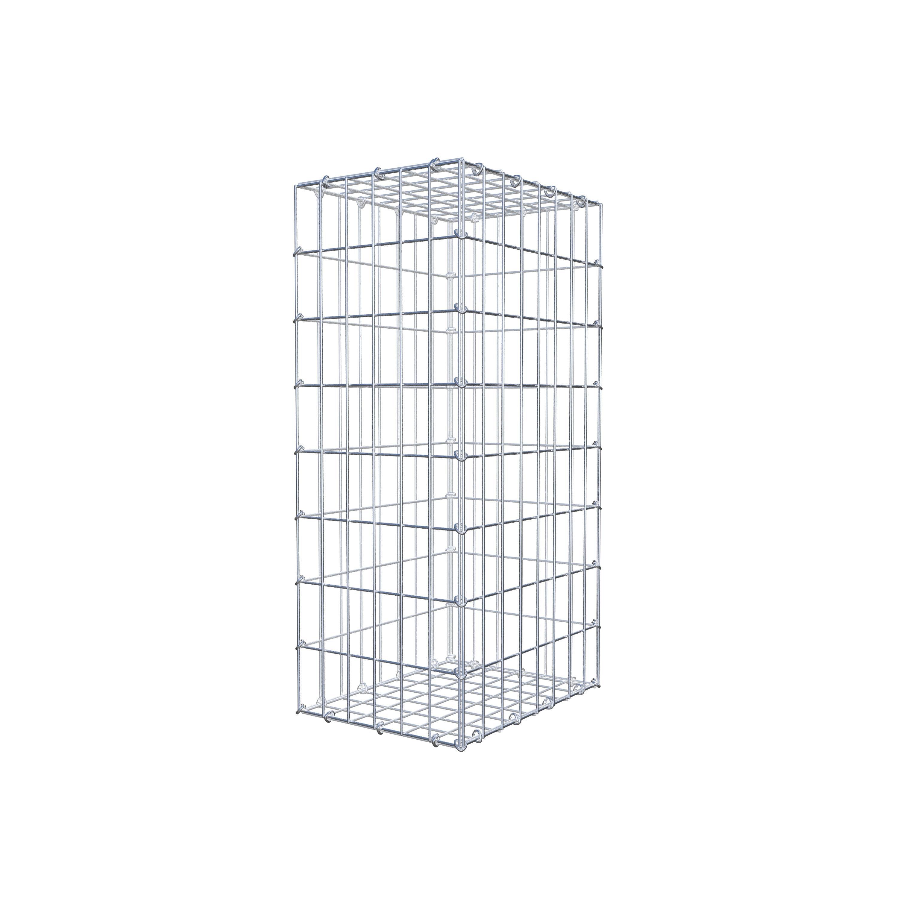 Gabion 80 cm x 40 cm x 30 cm (L x H x D), maskstorlek 5 cm x 10 cm, C-ring