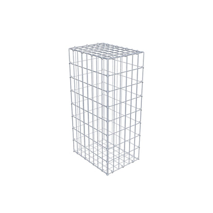 Gabion 80 cm x 40 cm x 30 cm (L x H x P), mailles 5 cm x 10 cm, anneau en C