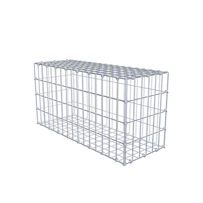 Gabion 80 cm x 40 cm x 30 cm (L x H x P), mailles 5 cm x 10 cm, anneau en C