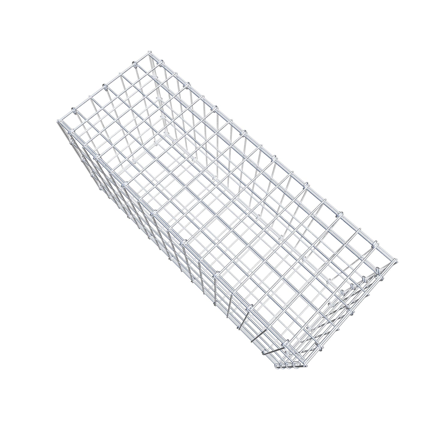 Gabion 80 cm x 40 cm x 30 cm (L x H x P), mailles 5 cm x 10 cm, anneau en C