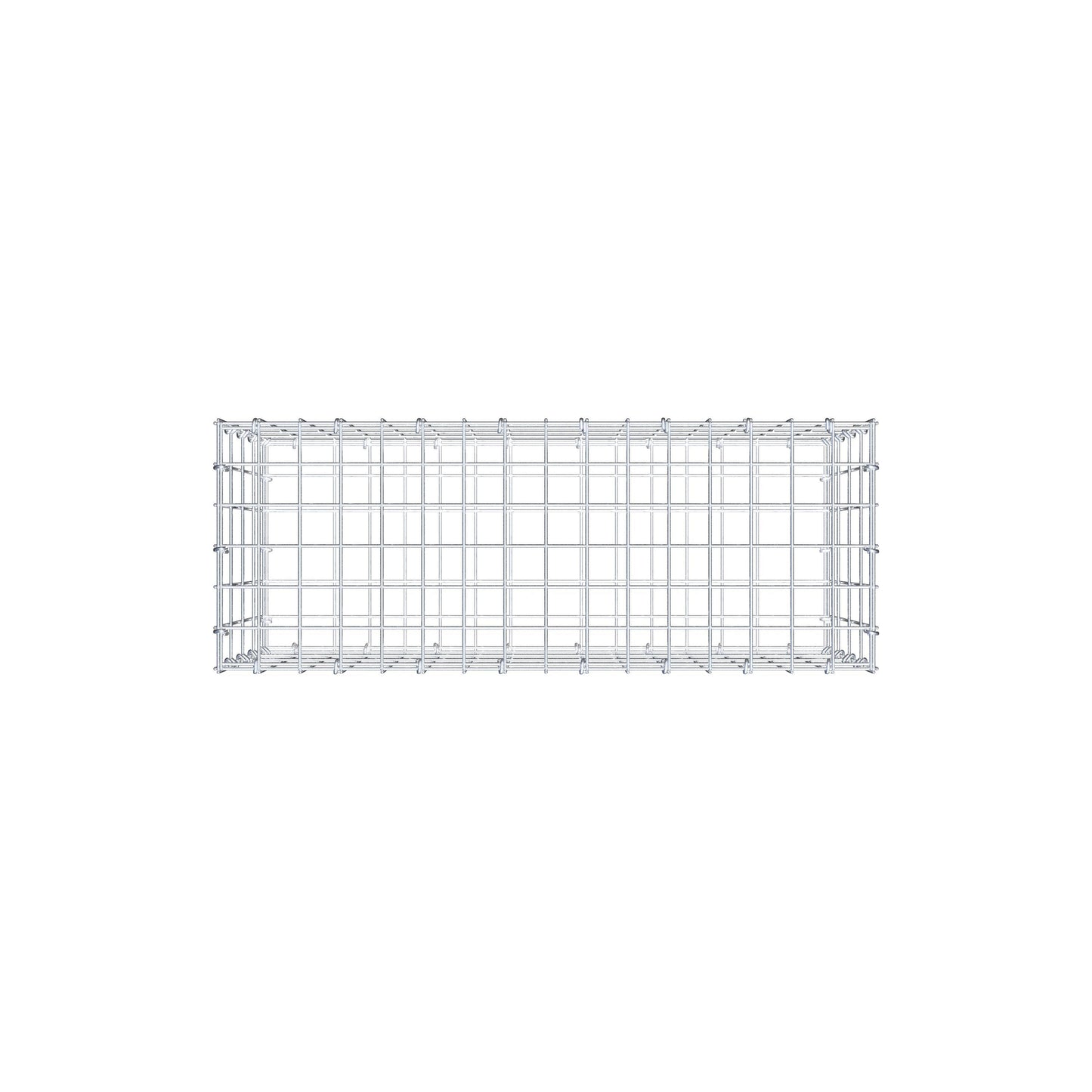 Gabion 80 cm x 40 cm x 30 cm (L x H x P), mailles 5 cm x 10 cm, anneau en C