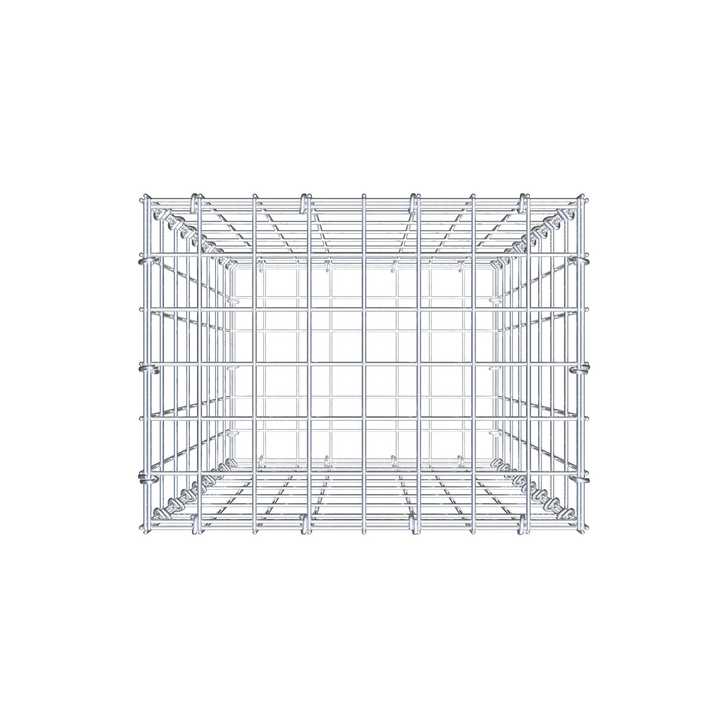 Gabion 80 cm x 40 cm x 30 cm (L x H x P), mailles 5 cm x 10 cm, anneau en C