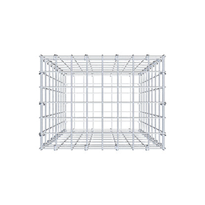Gabion 80 cm x 40 cm x 30 cm (L x H x P), mailles 5 cm x 10 cm, anneau en C