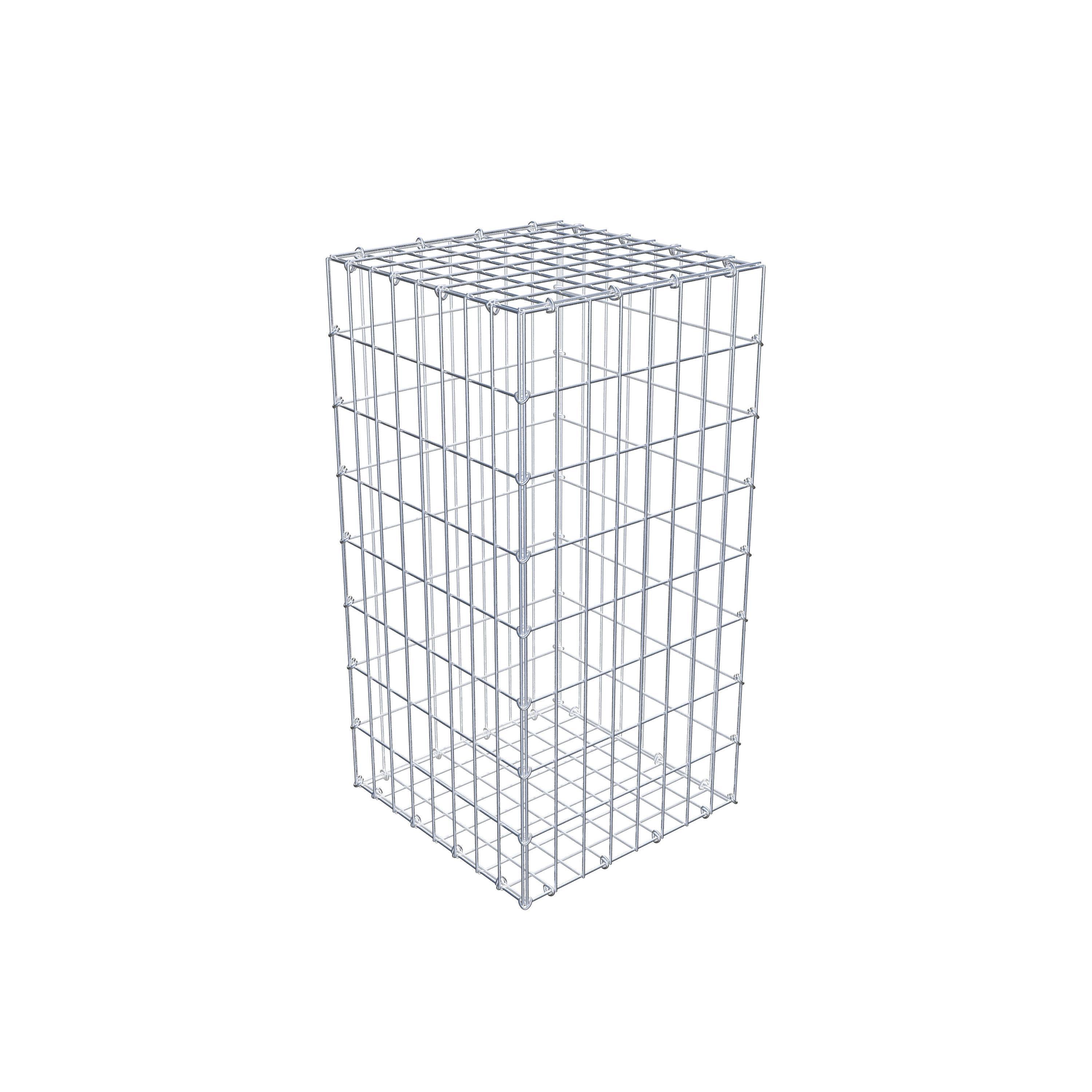 Gabion 80 cm x 40 cm x 40 cm (L x H x D), maskstorlek 5 cm x 10 cm, C-ring