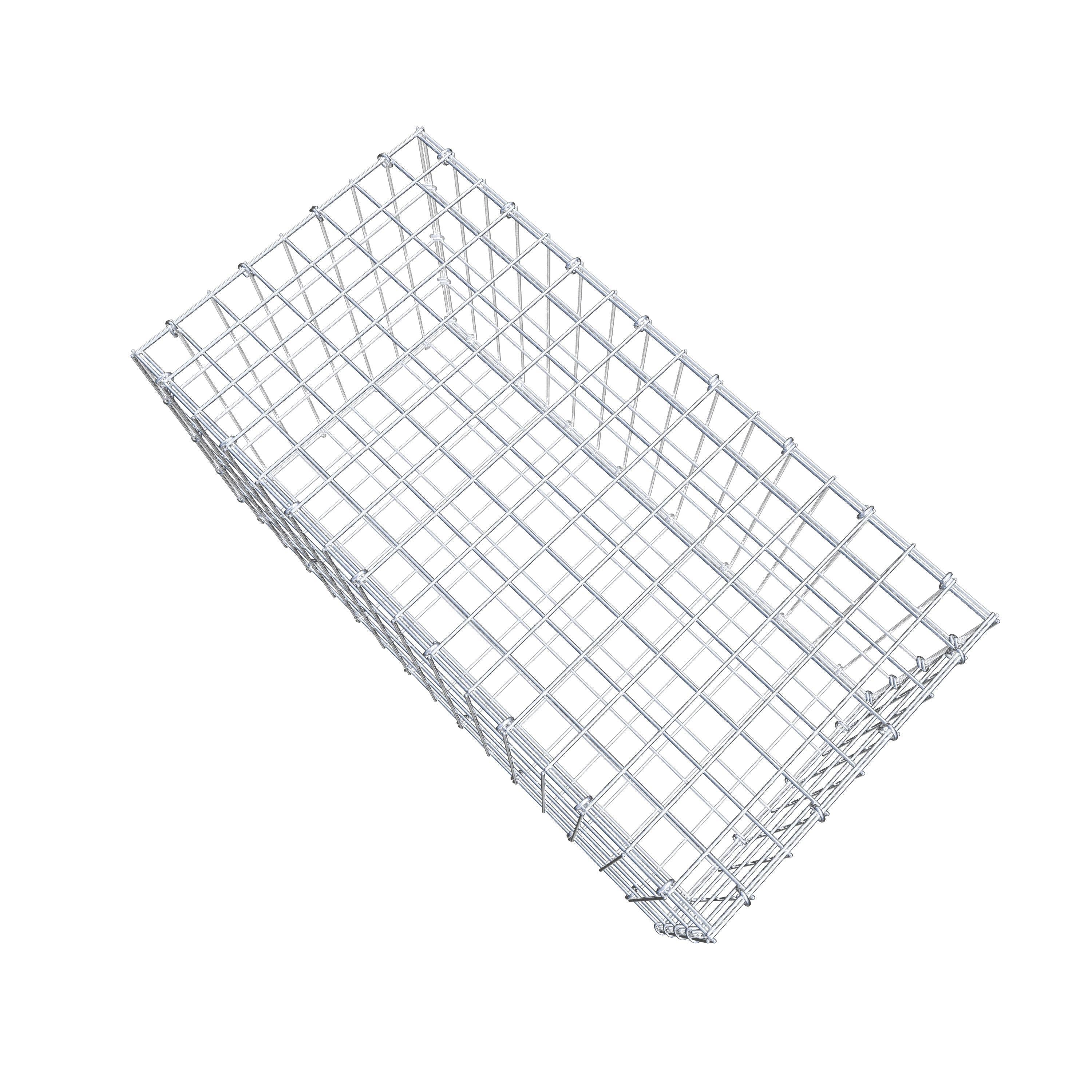 Gabion 80 cm x 40 cm x 40 cm (L x H x D), maskstorlek 5 cm x 10 cm, C-ring