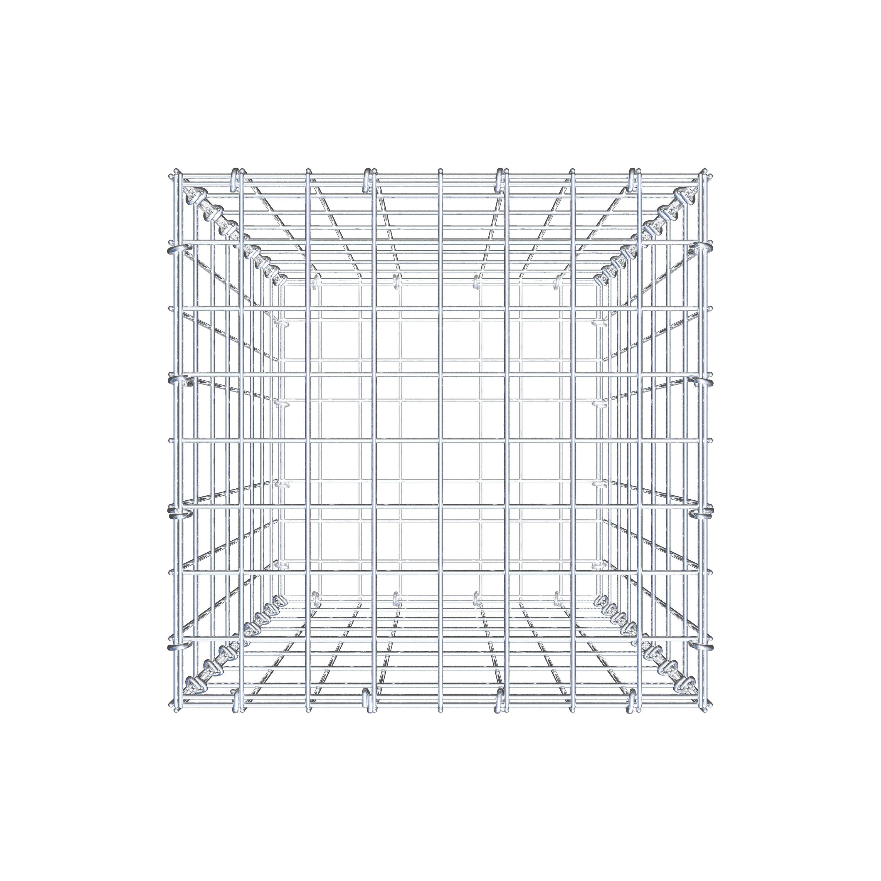 Gabion 80 cm x 40 cm x 40 cm (L x H x D), maskstorlek 5 cm x 10 cm, C-ring